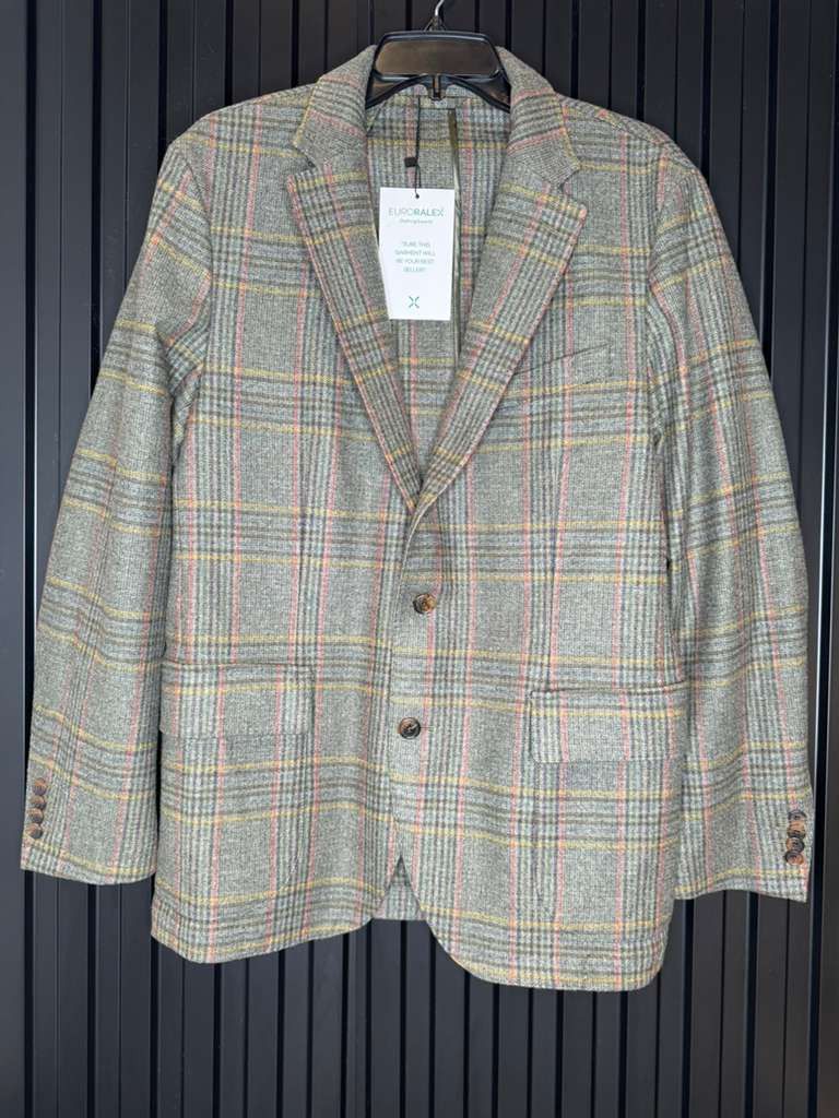 J.McLaughlin J.McLaughlin Italian Fabric Plaid Sport Coat Blazer Mens 40 Size 40R - 1 Thumbnail