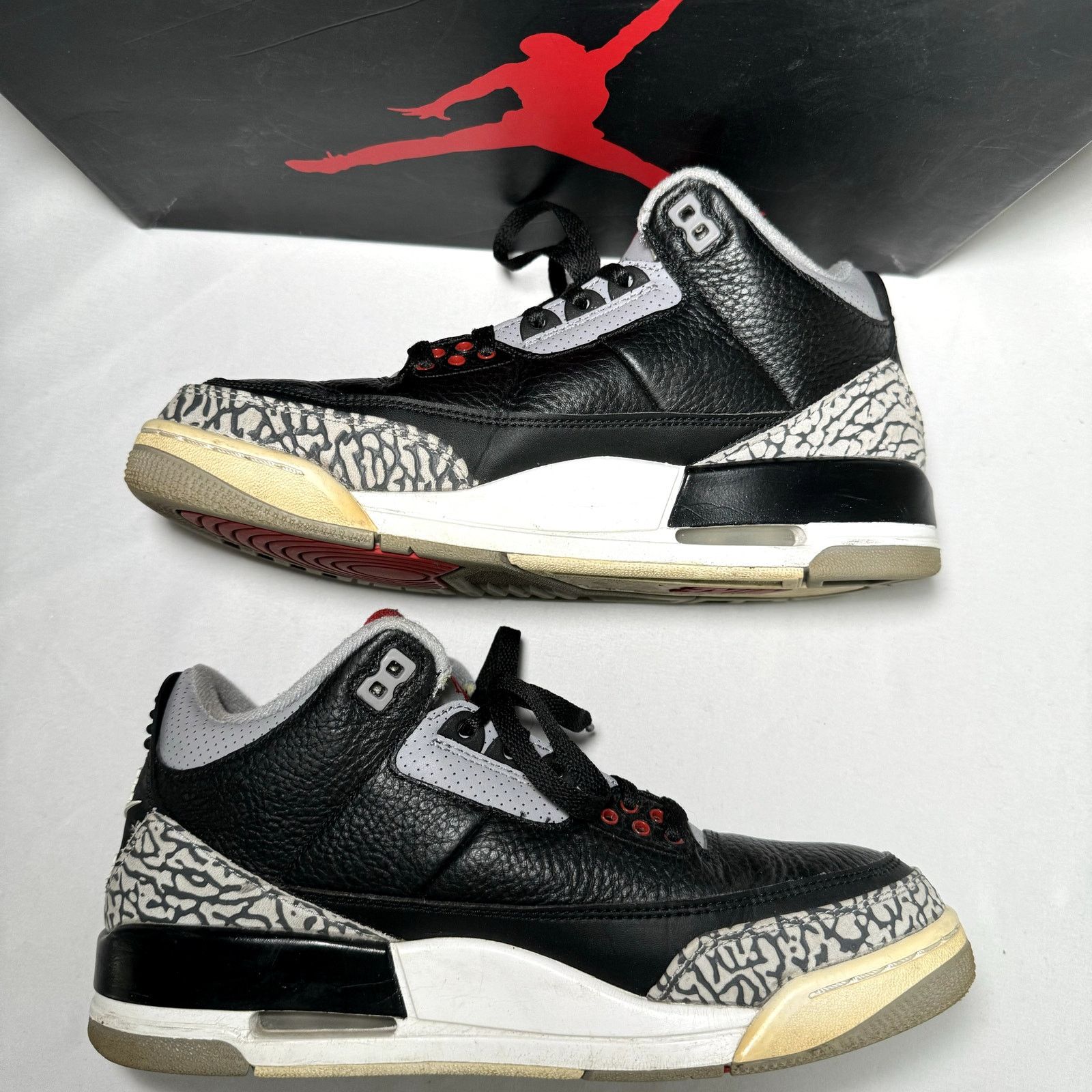 Jordan Brand × Nike Size 8 - Nike Air Jordan 3 Retro OG Black Cement Men's Shoes Size US 8 / EU 41 - 3 Thumbnail
