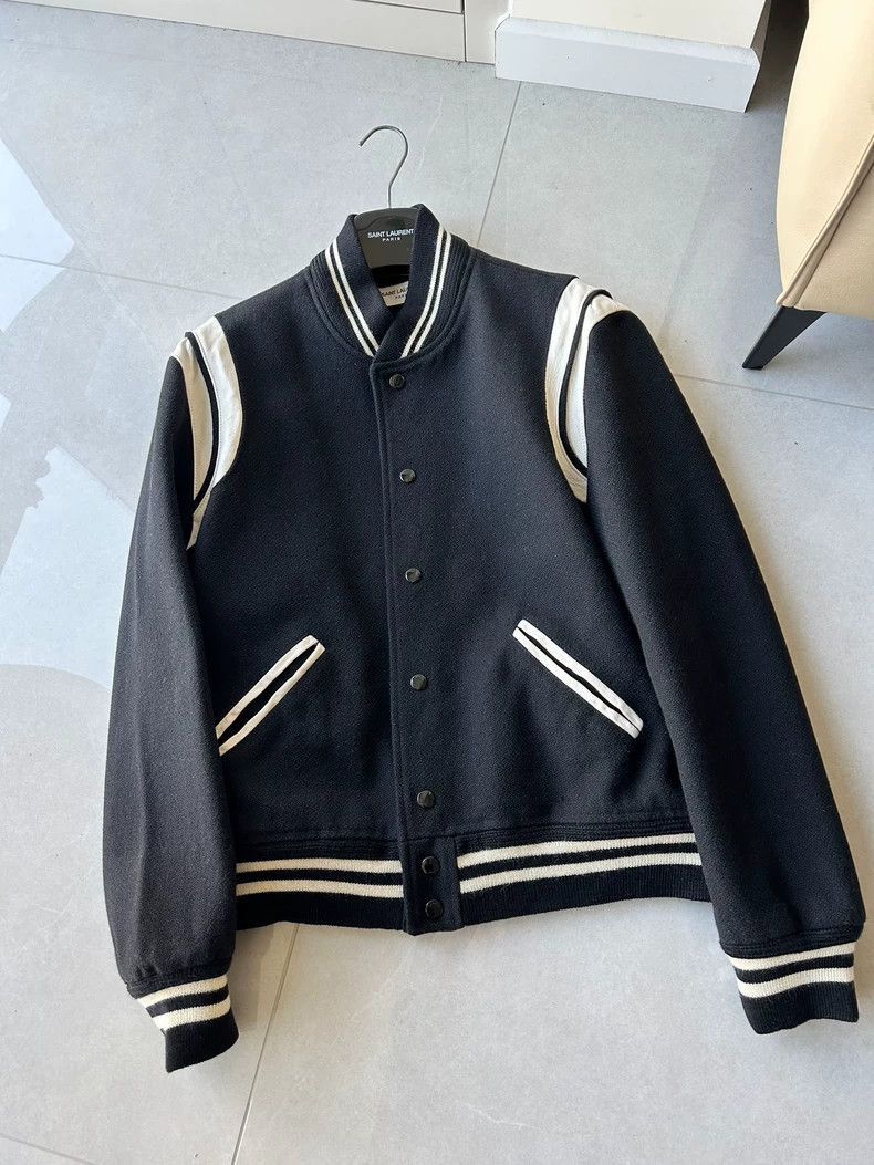 Saint Laurent Paris Saint Laurent Paris 18fw black and white baseball jacket-25 Size US L / EU 52-54 / 3 - 1 Thumbnail