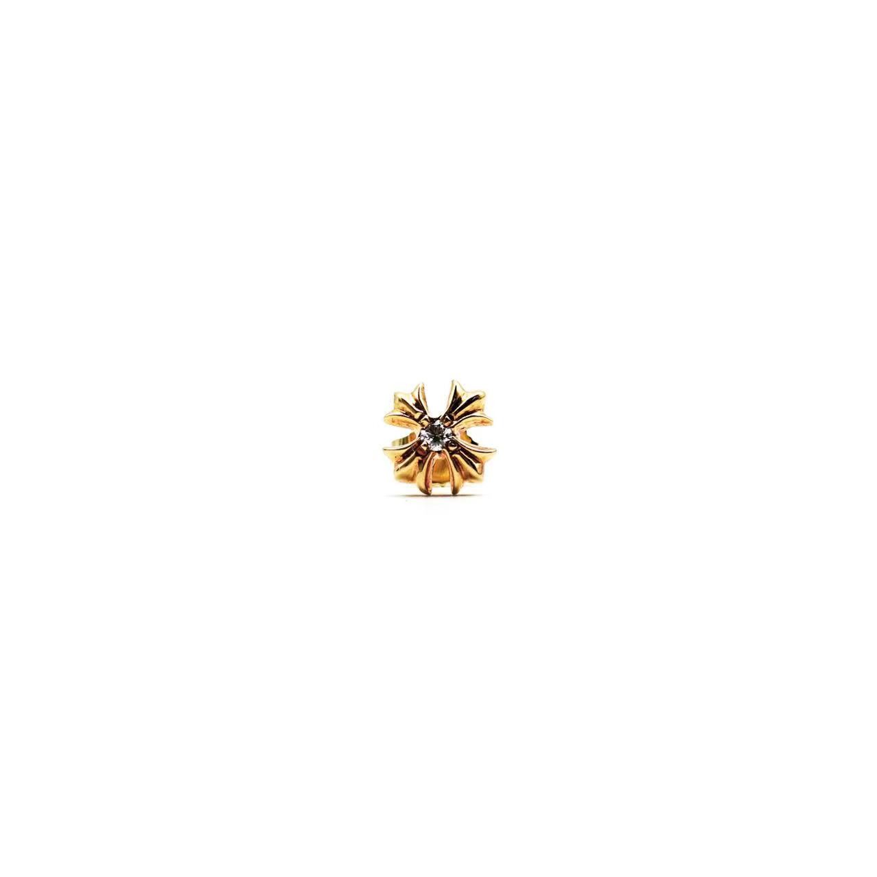 Chrome Hearts Chrome Hearts 22K Gold Diamond Plus Earring Stud Size ONE SIZE - 1 Thumbnail