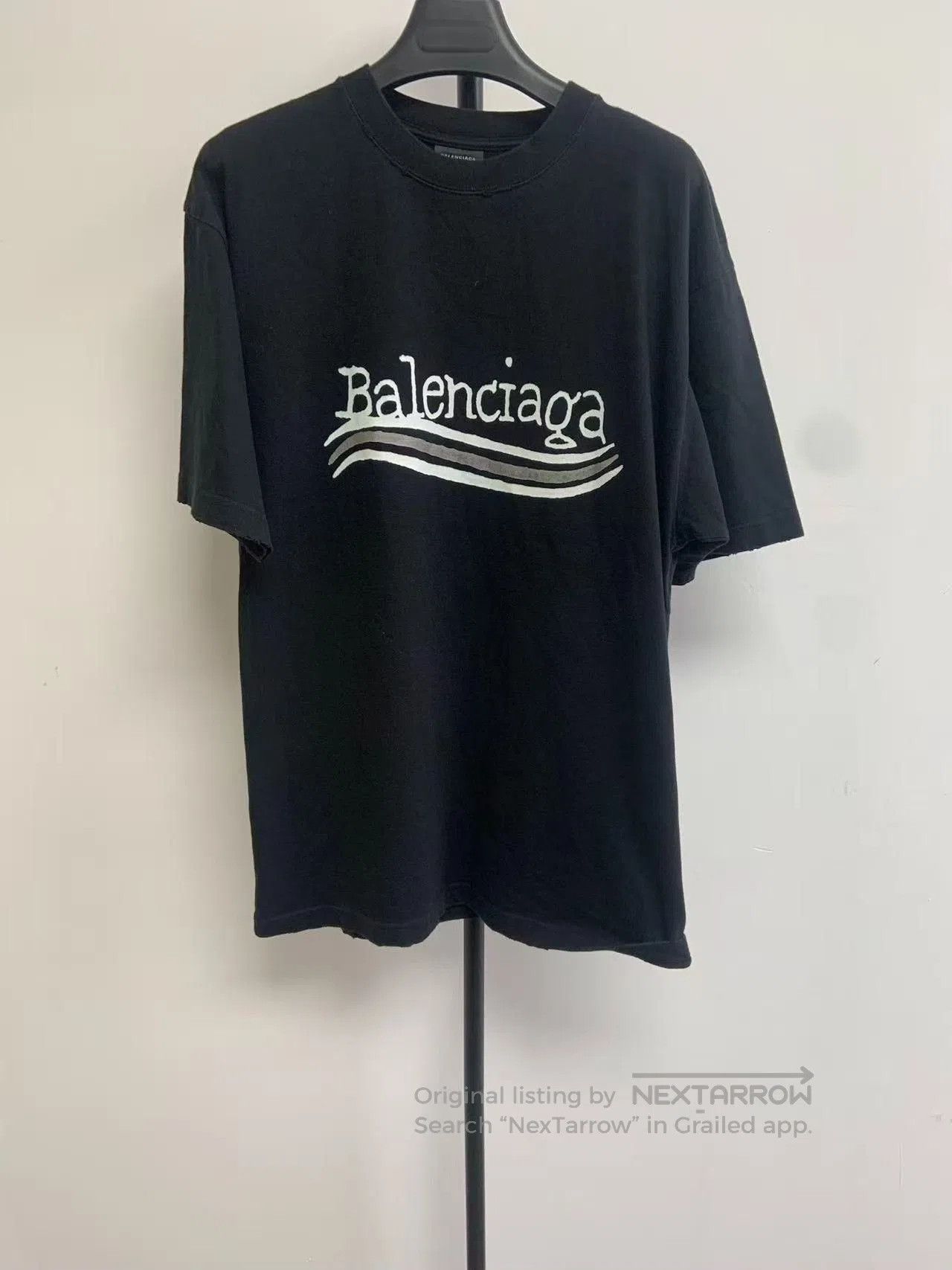 Balenciaga Balenciaga Logo Print Crewneck Short Sleeve T-shirt. Size XXS / US 00 / IT 34 - 1 Thumbnail