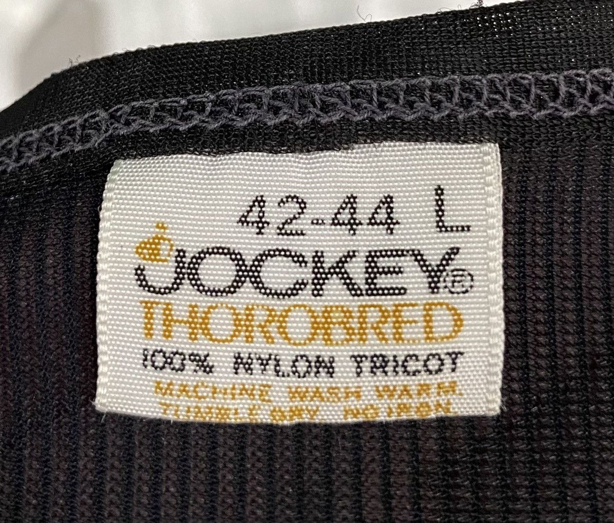 Jockey VTG 70’s Jockey Thorobred Ribbed Sheer Black Tank Top Size US M / EU 48-50 / 2 - 4 Thumbnail