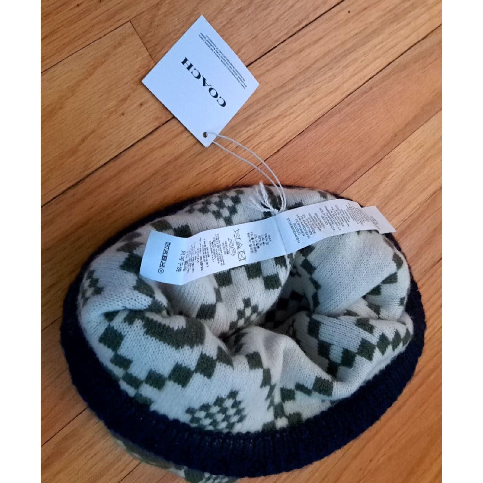 Coach VINTAGE coach Hat Adjustable Woman NWT Winter Wool Knit Green Size ONE SIZE - 6 Thumbnail