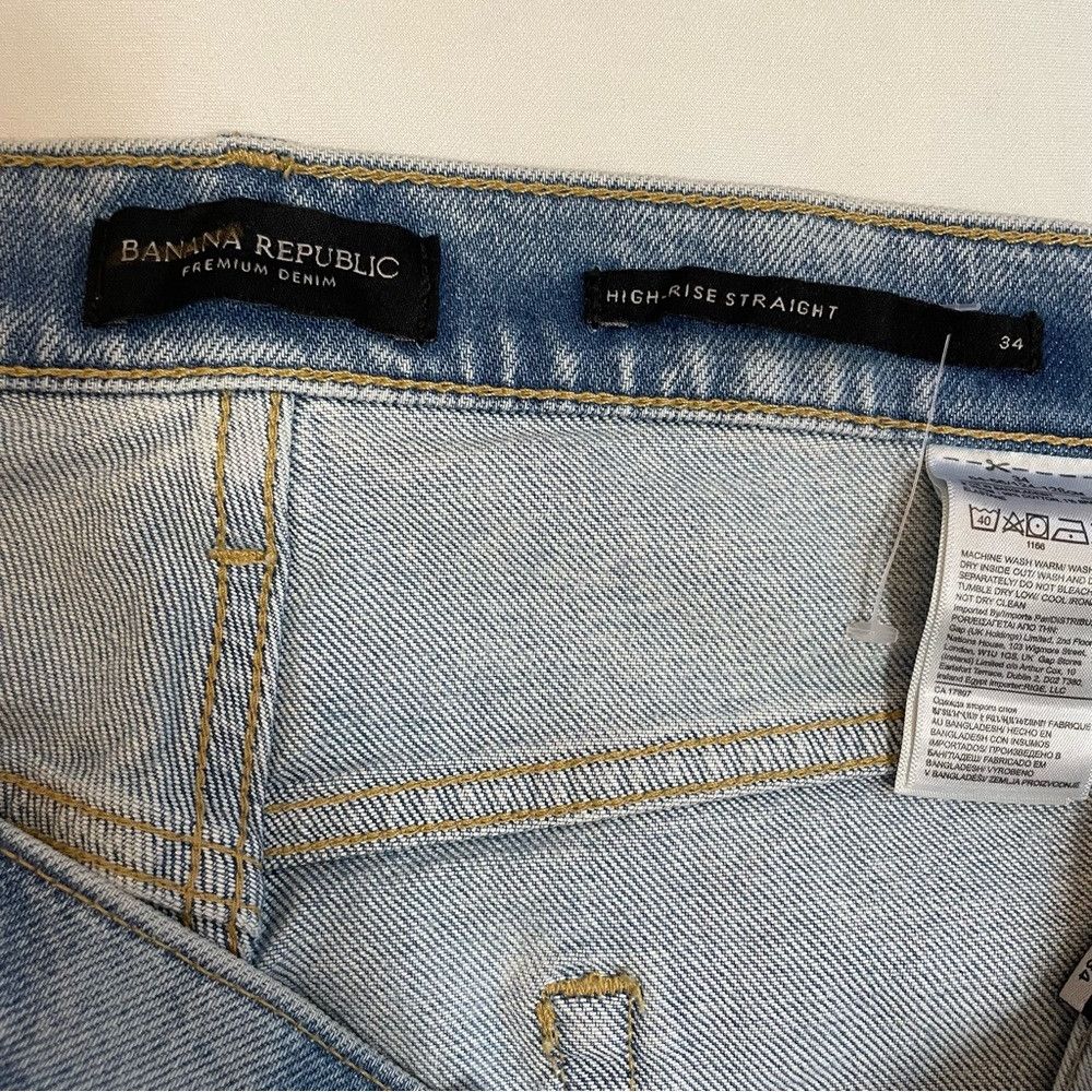 Banana Republic NWT New Banana Republic High Rise Straight Leg Ankle Jeans Size 34" / US 12 / IT 48 - 8 Thumbnail