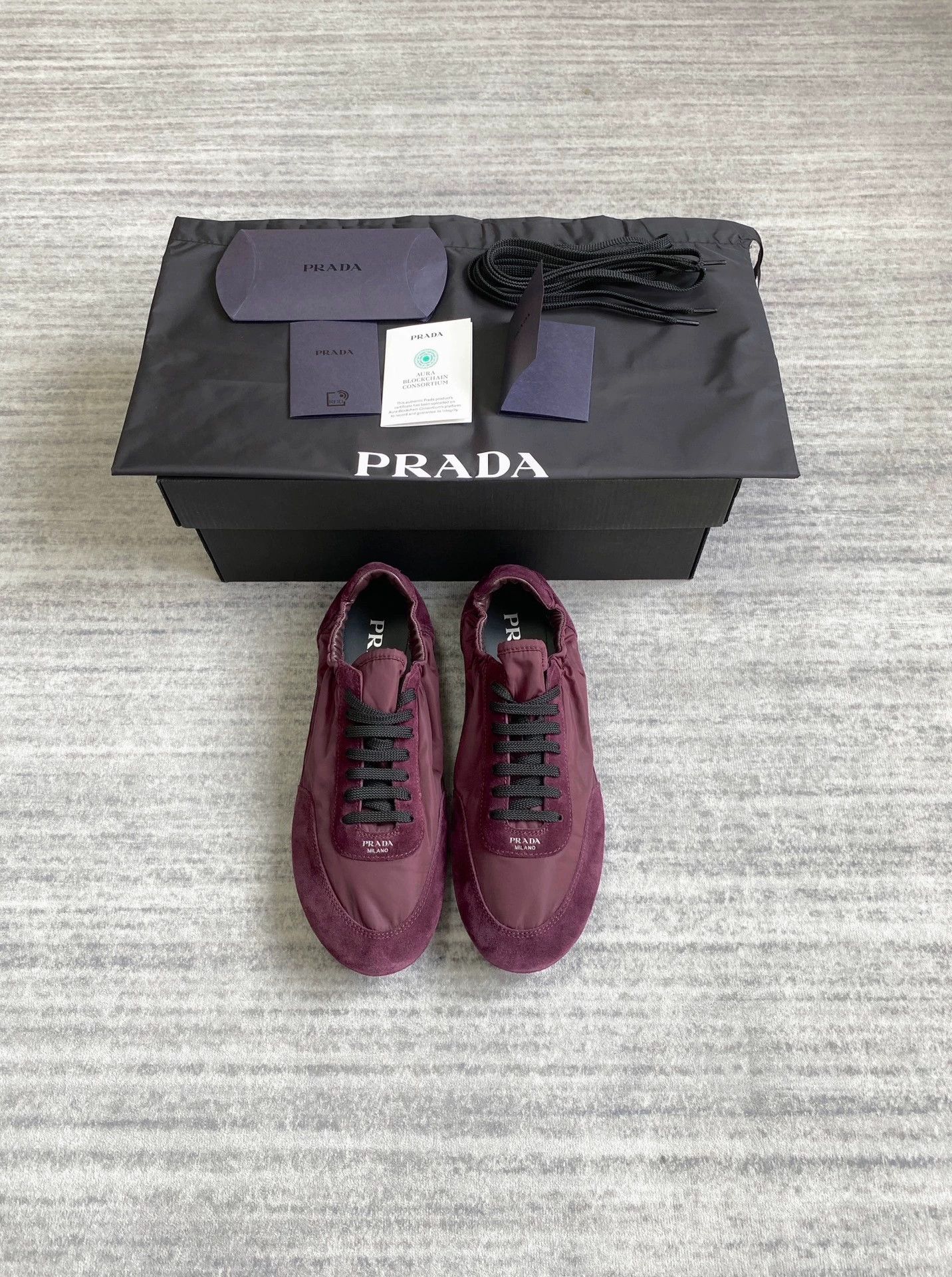 Prada Prada Vintage Burgundy Ballerina Sneaker UK6.5 Size US 7.5 / EU 40-41 - 1 Thumbnail