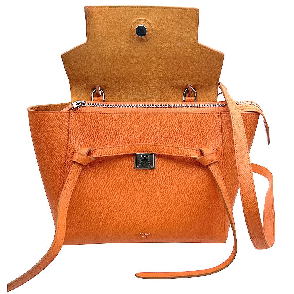 Celine Celine Leather Crossbody Bag Orange Size ONE SIZE - 3 Thumbnail