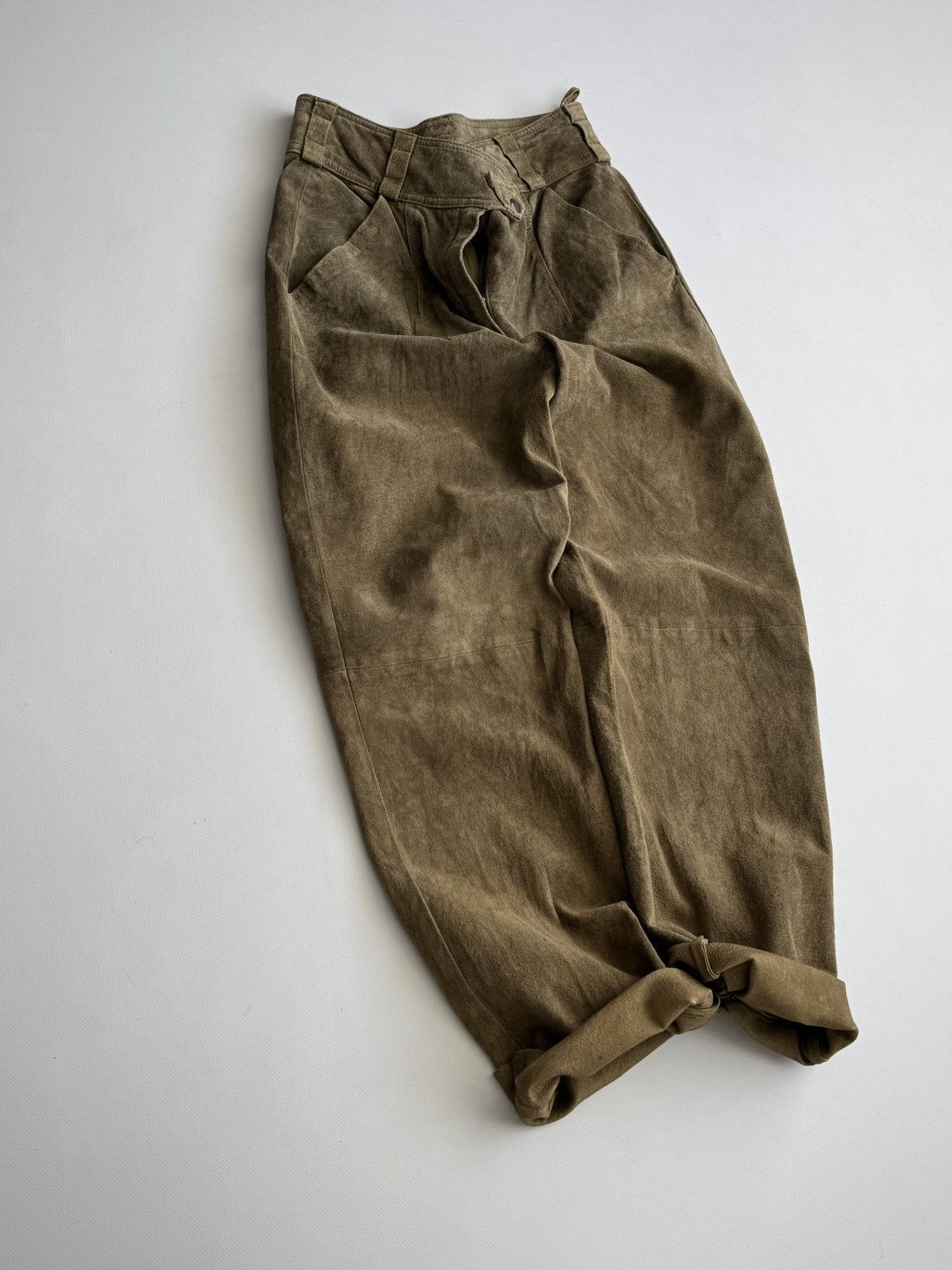 Vintage Vintage 1970s American Talon Suede Trousers Size US 28 / EU 44 - 3 Thumbnail