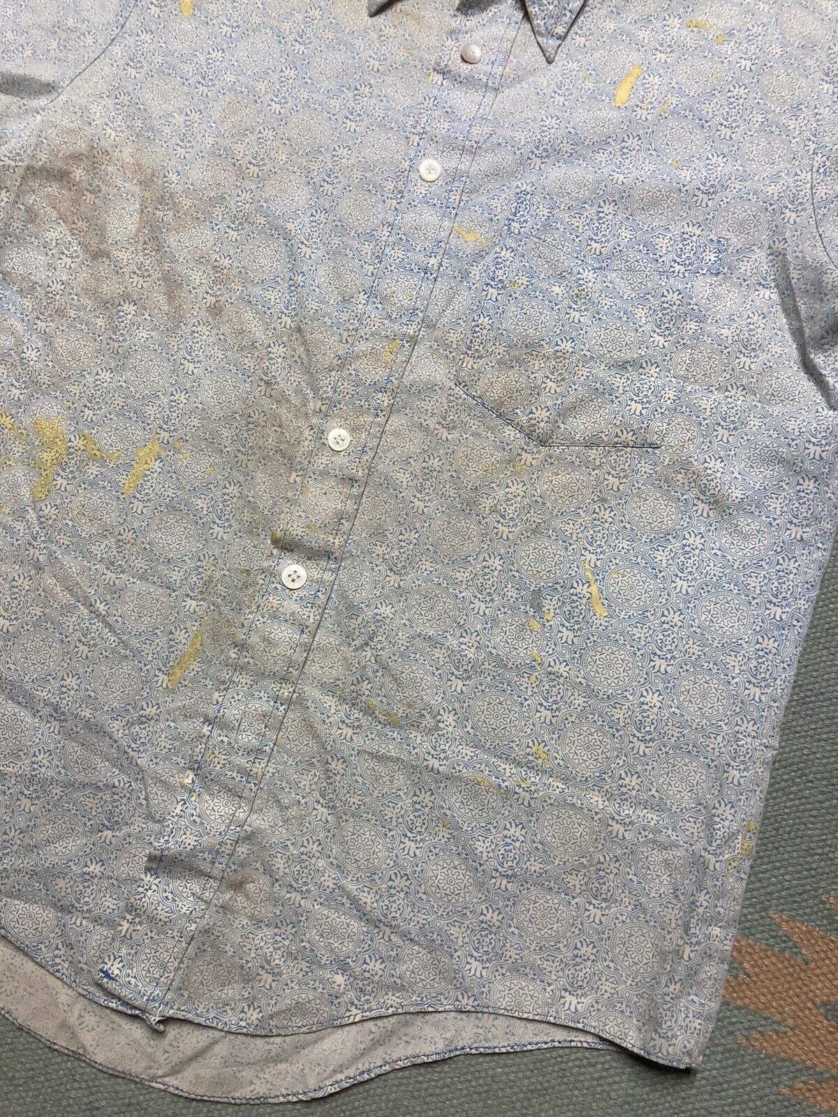 Sears × Vintage VTG 70s shirt sears kings road paint distressed mandala M Size US M / EU 48-50 / 2 - 3 Thumbnail