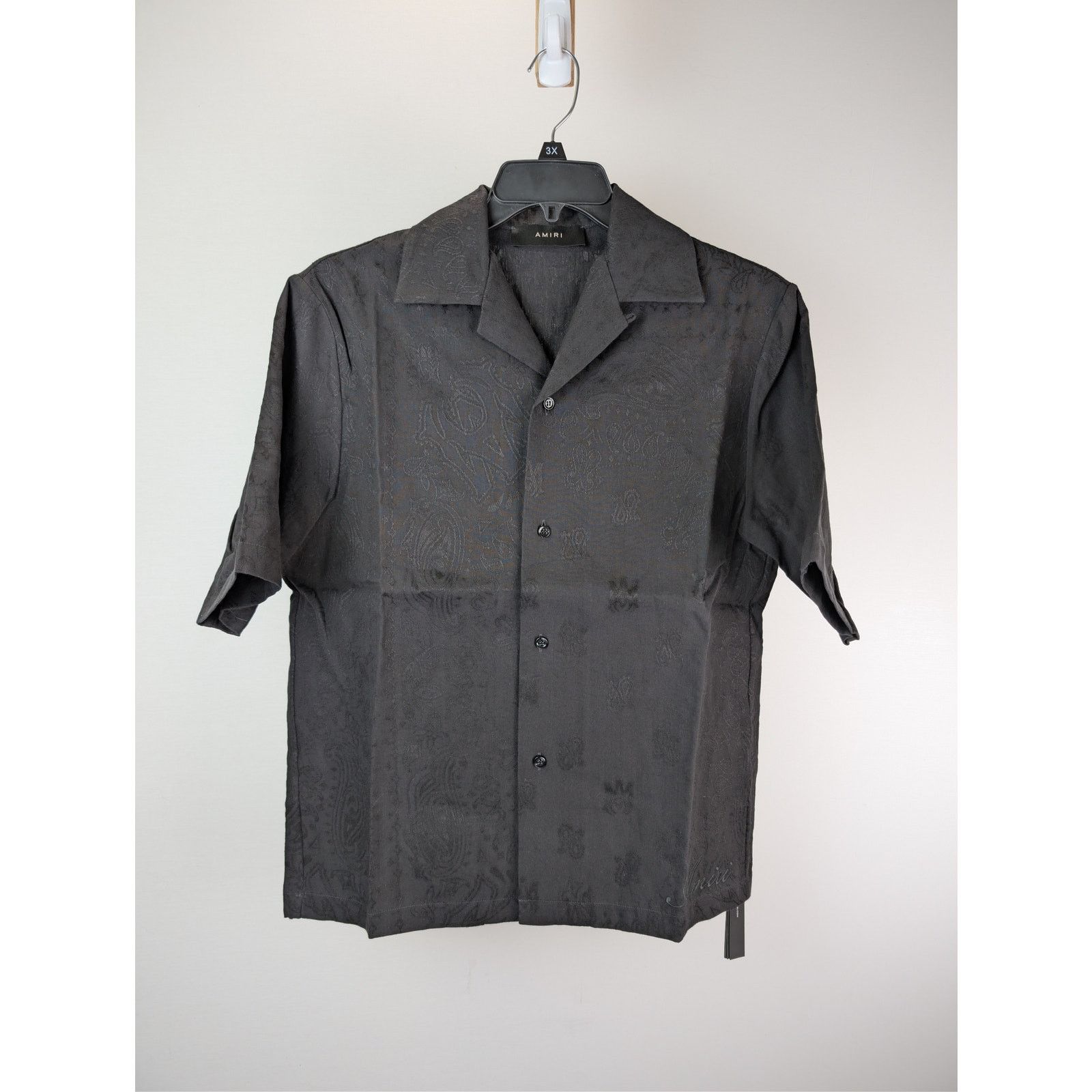 Amiri o1rshd1 MA Bandana Linen Camp Shirt in Black Size US M / EU 48-50 / 2 - 9 Thumbnail