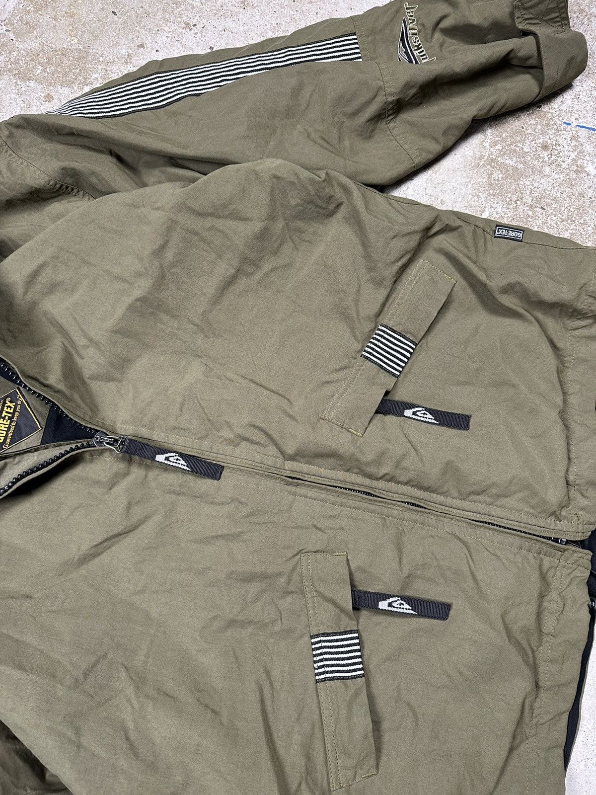 Goretex × Quiksilver × Vintage ‼️ Vintage 90s Quiksilver Gore Tex Khaki Jacket Parka Size US XL / EU 56 / 4 - 8 Thumbnail