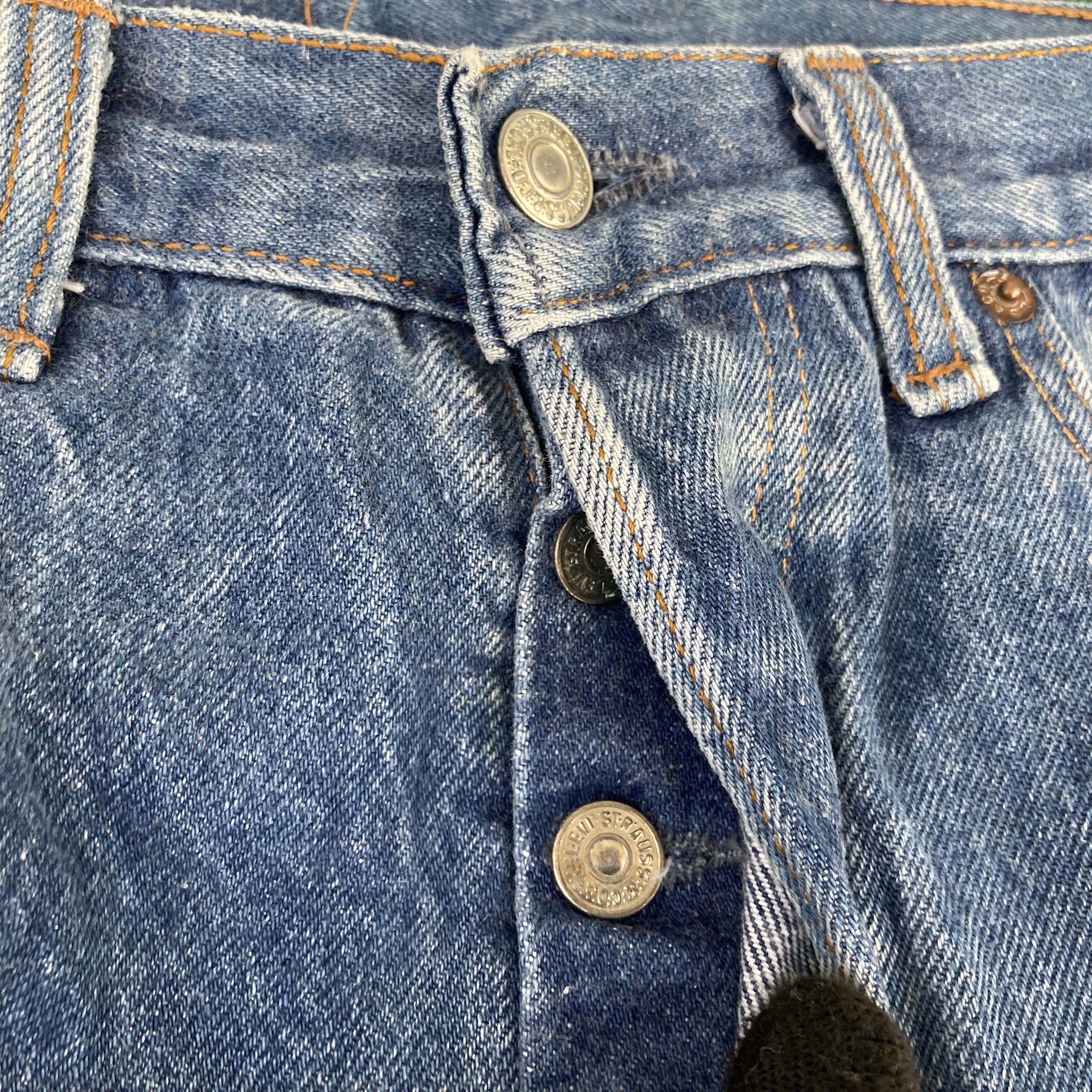 Levi's × Vintage Vtg Levis 501 Faded Blue 80s Jeans Size US 31 - 4 Thumbnail