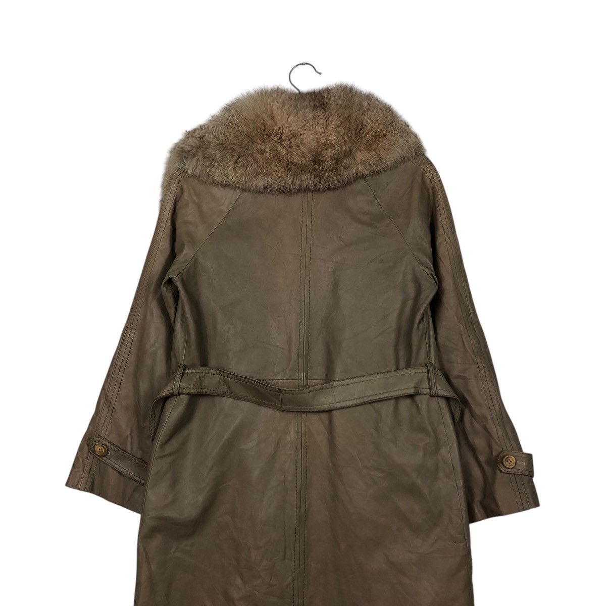Japanese Brand 📌Vintage Long Leather Jacket Partina Double Breast Fur Size US M / EU 48-50 / 2 - 11 Thumbnail