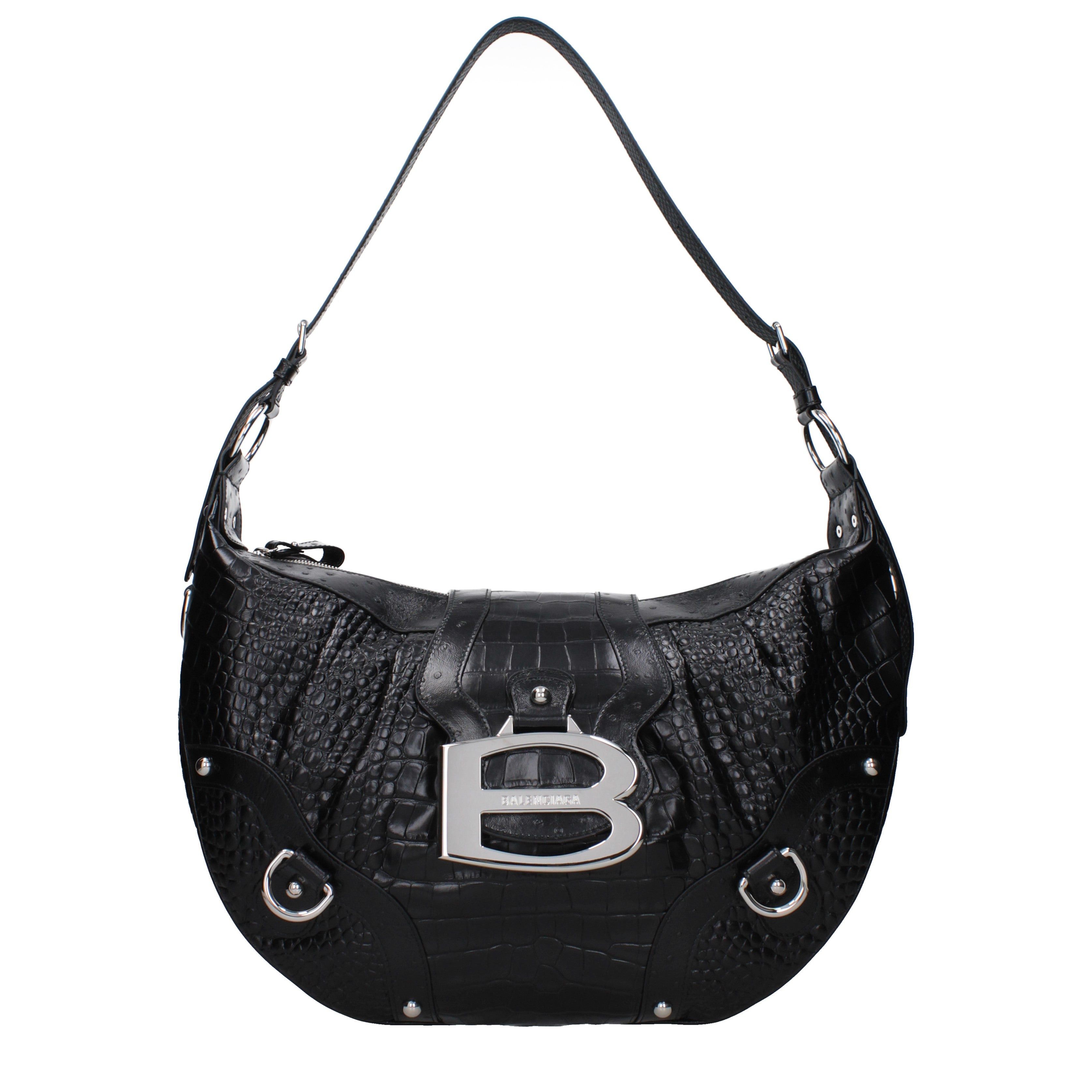 Balenciaga Balenciaga Shoulder Bags Women Leather Black Size ONE SIZE - 1 Thumbnail