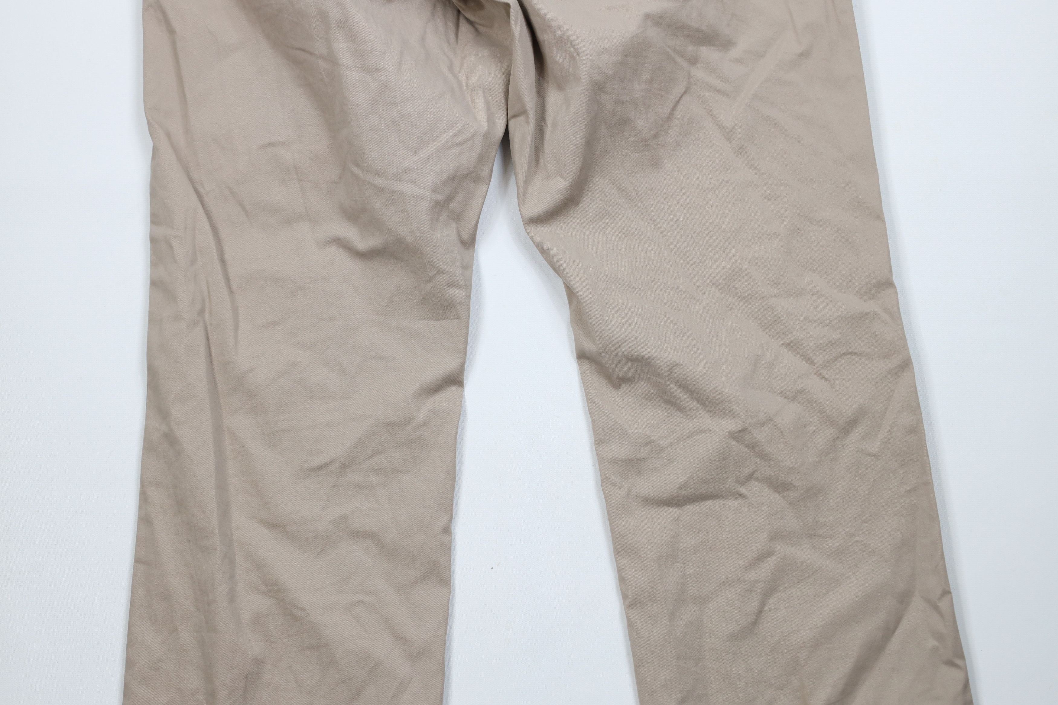 Express Express Agent Stretch Wide Leg Chino Pants Trousers Beige Size US 31 - 13 Thumbnail