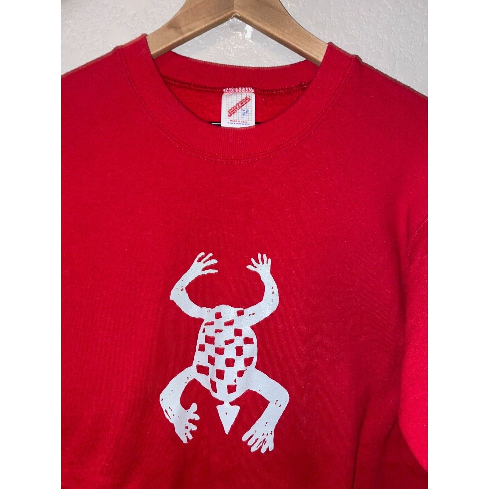 Jerzees Vintage Native American Sweatshirt Indian Turtle Red VTG 90s Size US L / EU 52-54 / 3 - 2 Thumbnail