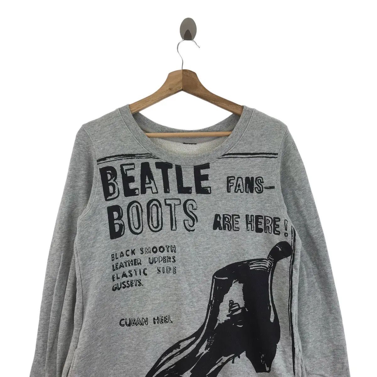 Andy Warhol × Uniqlo UNIQLO x ANDY WARHOLS Beatle Boots Print Grey Sweatshirt Size S / US 4 / IT 40 - 3 Thumbnail