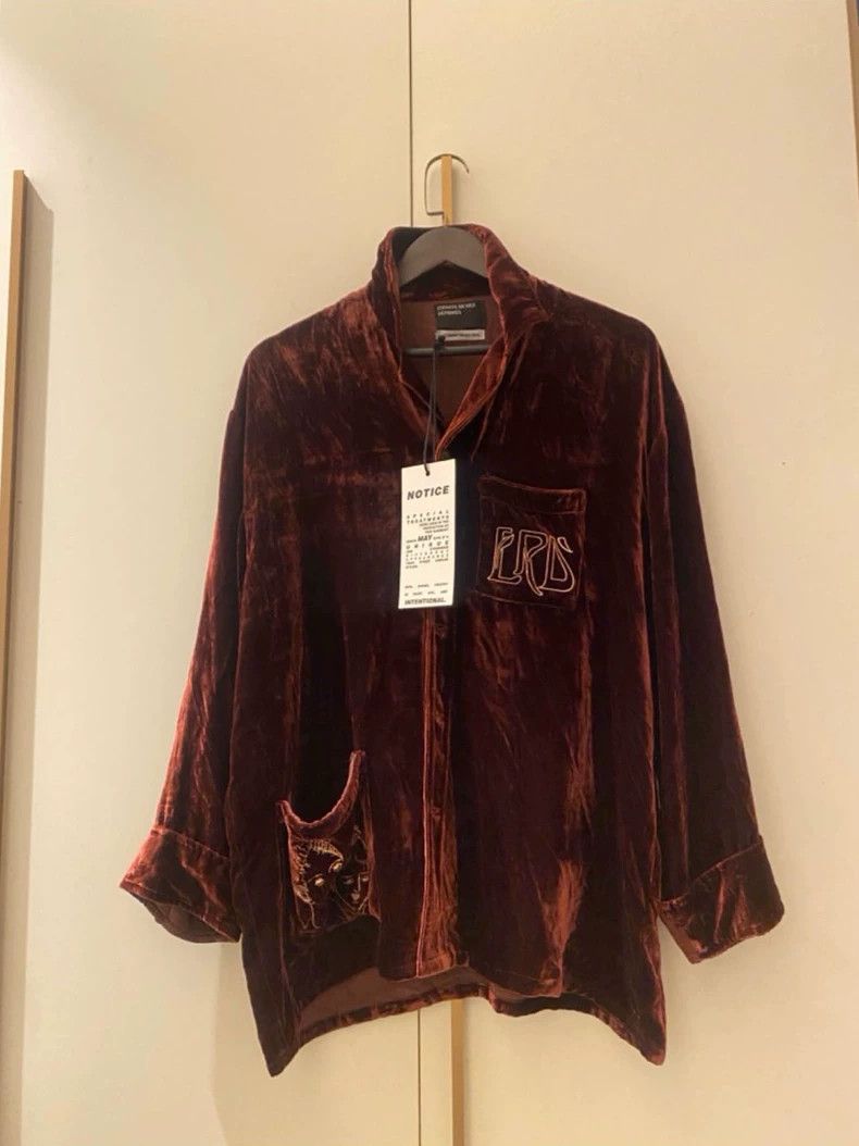 Enfants Riches Deprimes Enfants Riches Deprimes 22 FW Red Velvet Shirt Jacket 2502- Size US L / EU 52-54 / 3 - 1 Thumbnail