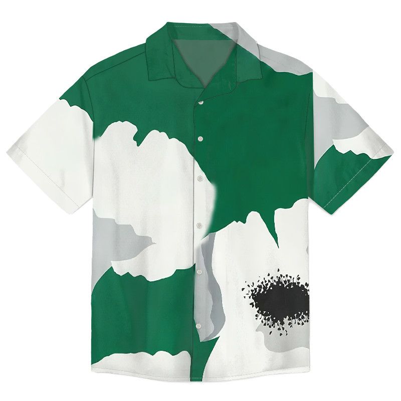 The Unbranded Brand × Vintage Flower Portrait Bowling Shirt – Artistic Floral Print Size US S / EU 44-46 / 1 - 1 Thumbnail