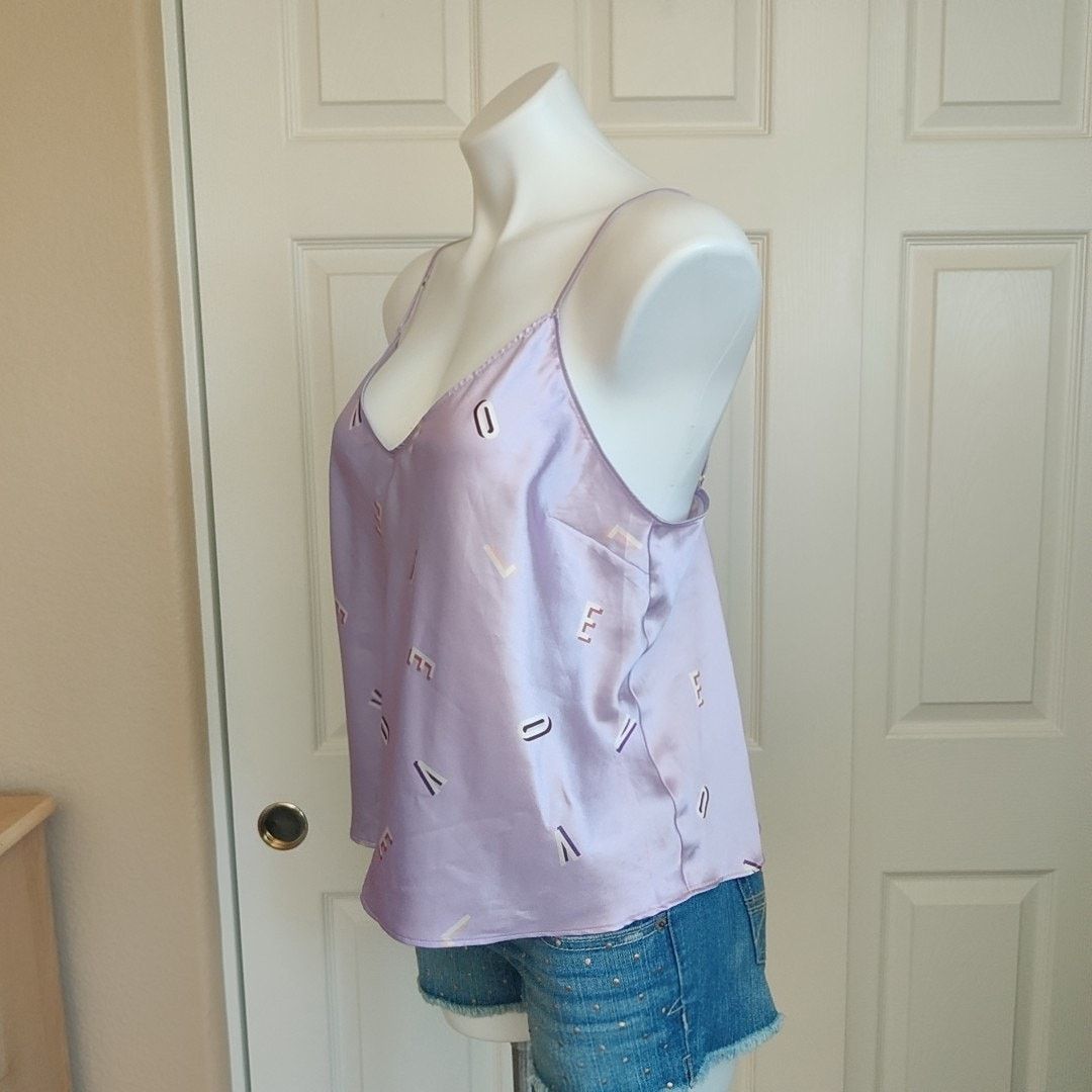 Victoria's Secret Victoria's Secret satin lavender love letter camisole sz L Size L / US 10 / IT 46 - 4 Thumbnail