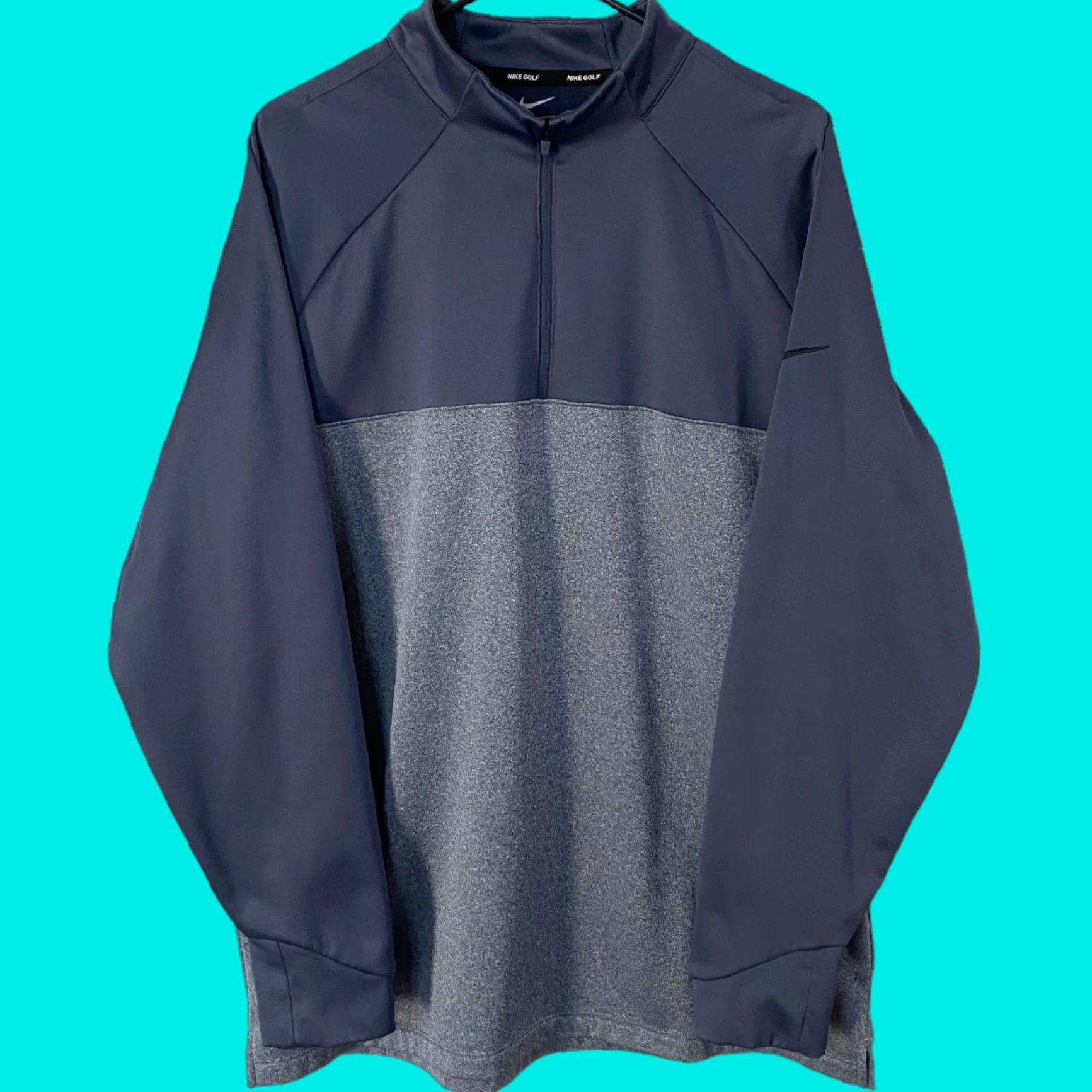 Nike VINTAGE Nike Golf Therma 1/4-Zip Two-Tone Sweatshirt Blue Long Sleeve Pullover Mens XL Size US XL / EU 56 / 4 - 1 Thumbnail