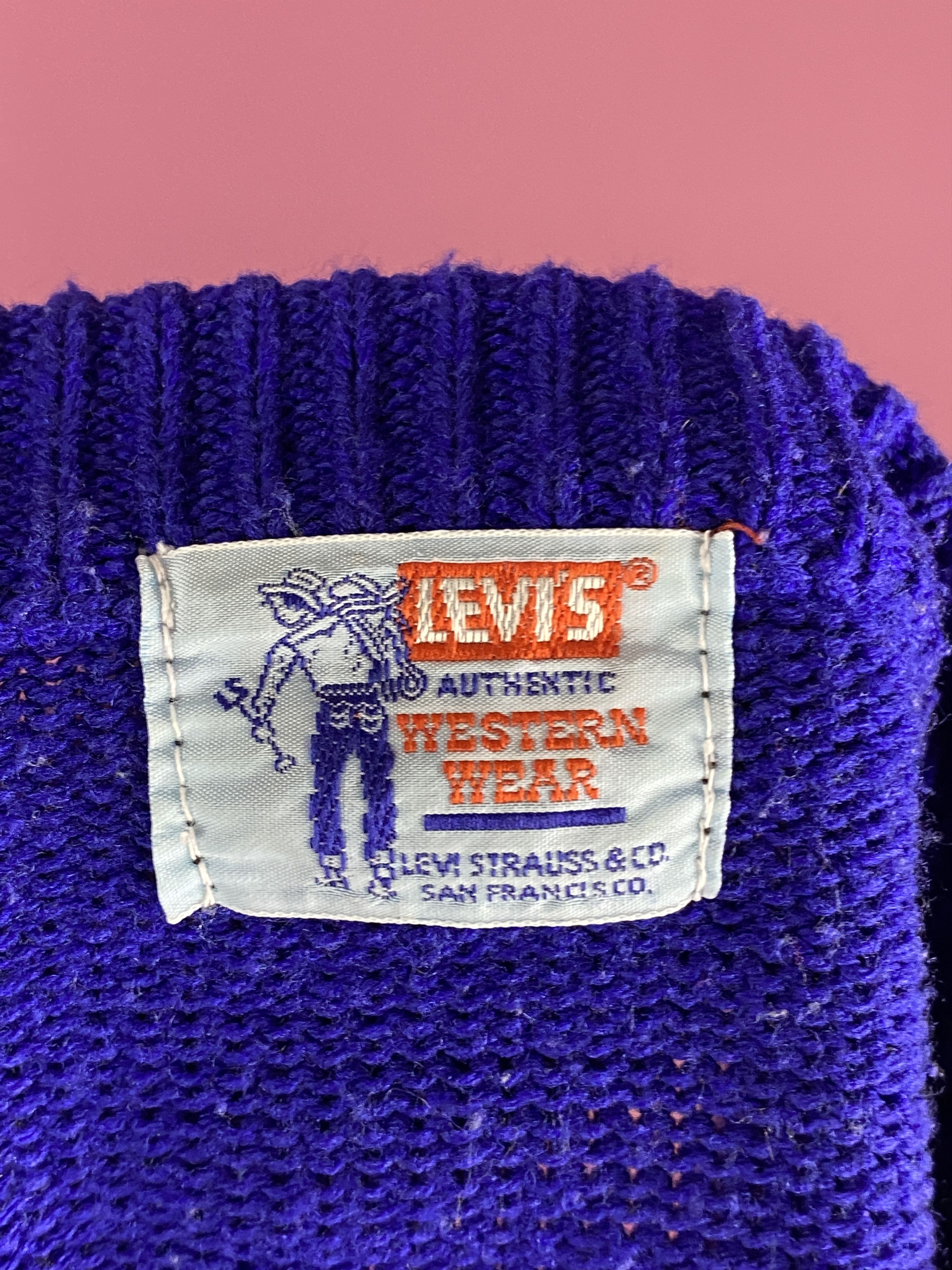 Levi's × Vintage Levis 501 Vintage Men's Embroidered Logo Knit Sweater - L Size US L / EU 52-54 / 3 - 5 Thumbnail