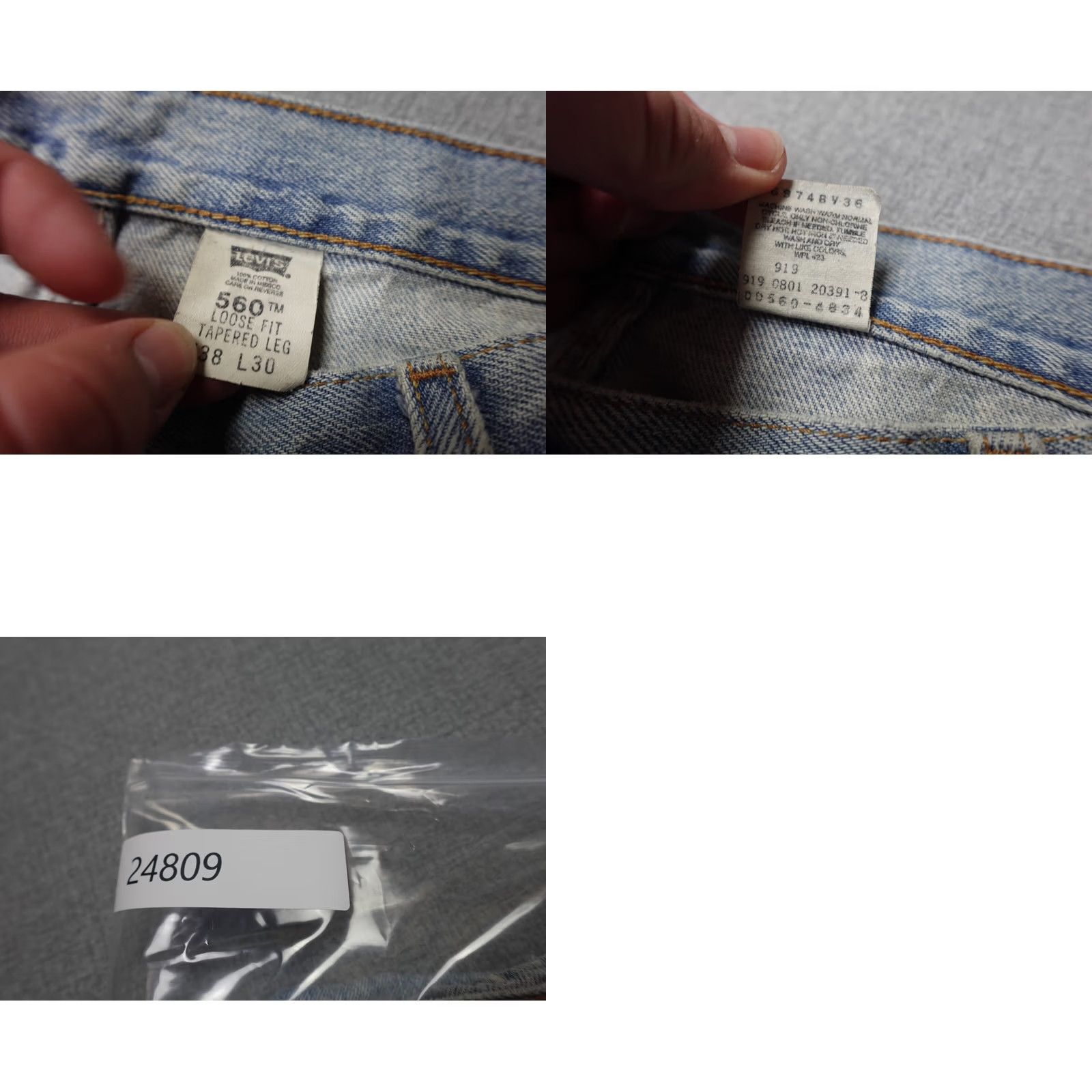 Levi's VINTAGE Levi’s 560 Jeans Men 36x30 Blue Baggy Light Wash Wide Leg Hip Hop Skater Jeans Men Size US 36 / EU 52 - 9 Thumbnail