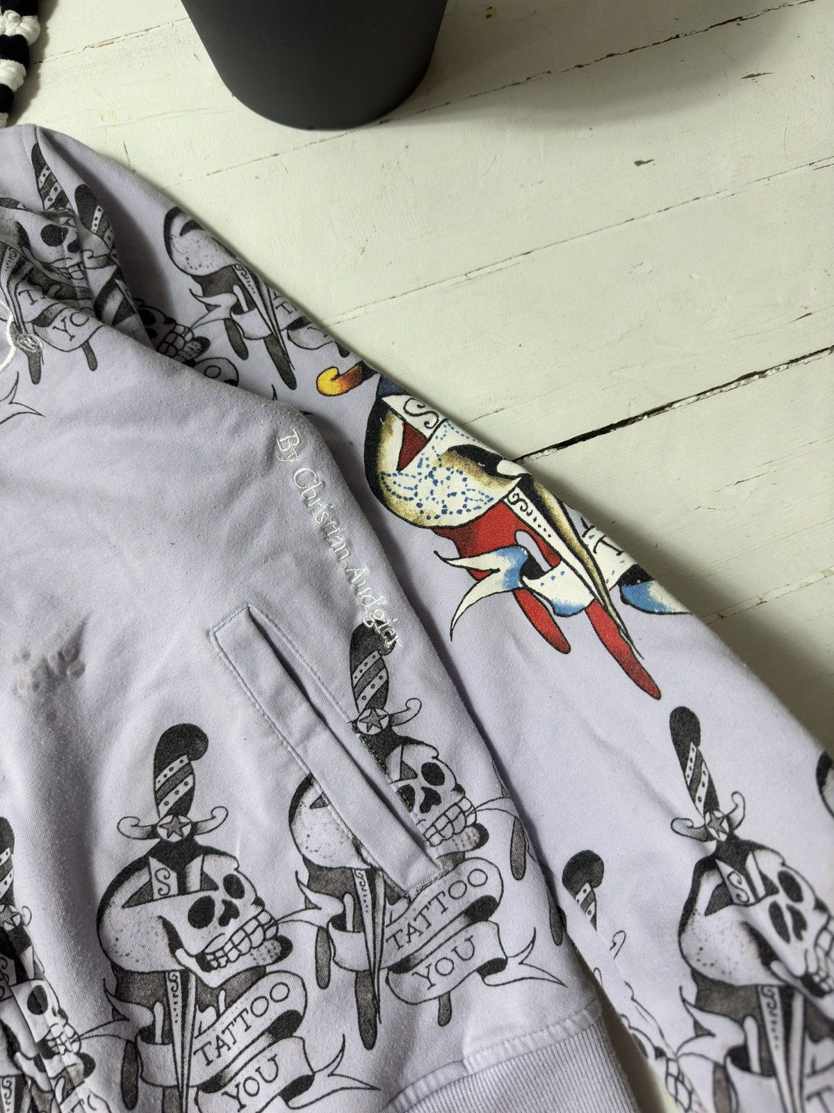 Ed Hardy VINTAGE ED HARDY ALL PRINTED 2000s ZIP UP HOODIE Size L / US 10 / IT 46 - 7 Thumbnail
