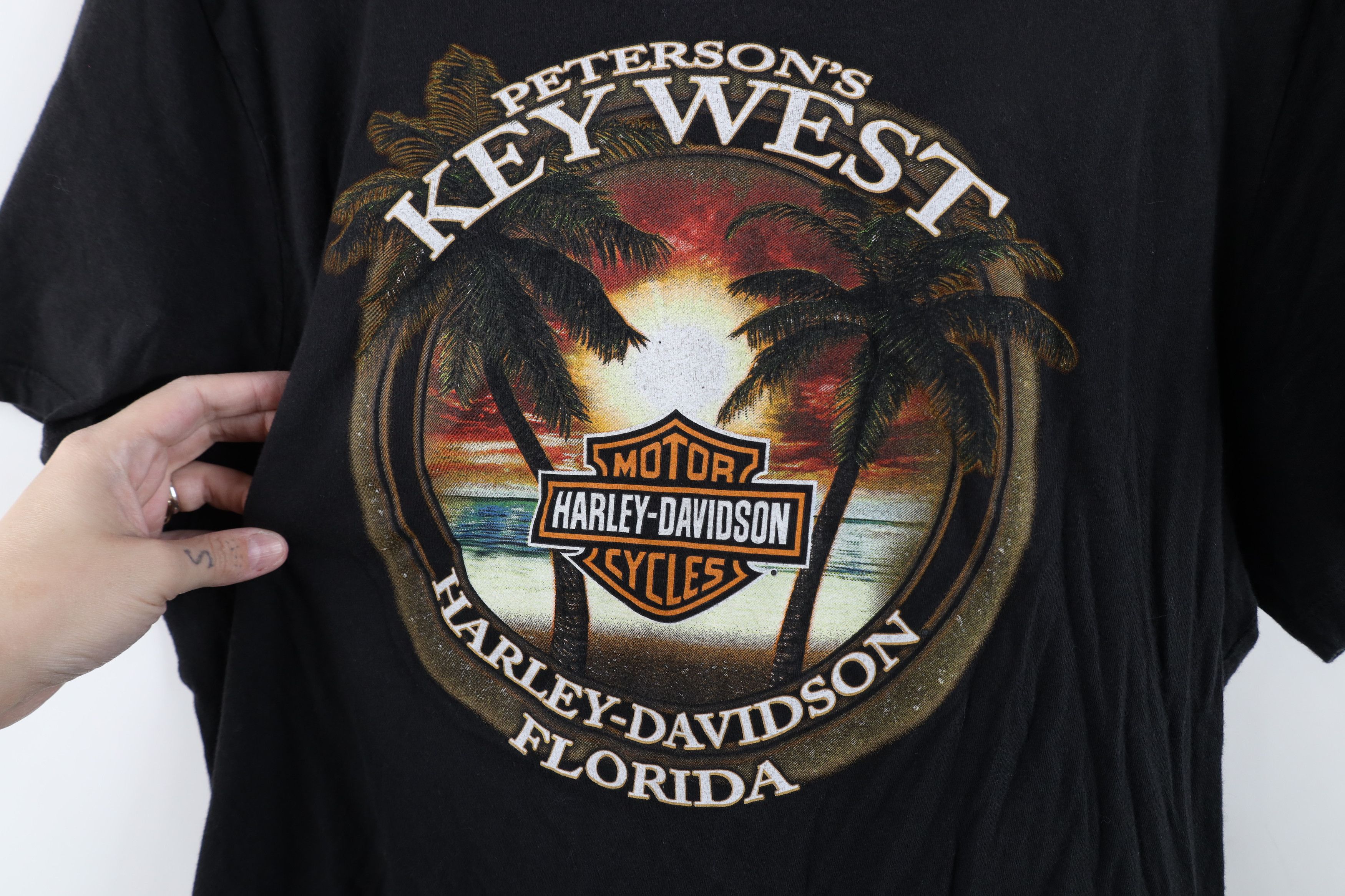 Harley Davidson Vintage Y2K Harley Davidson Spell Key West Florida T-Shirt Size XXL / US 16-18 / IT 52-54 - 13 Thumbnail