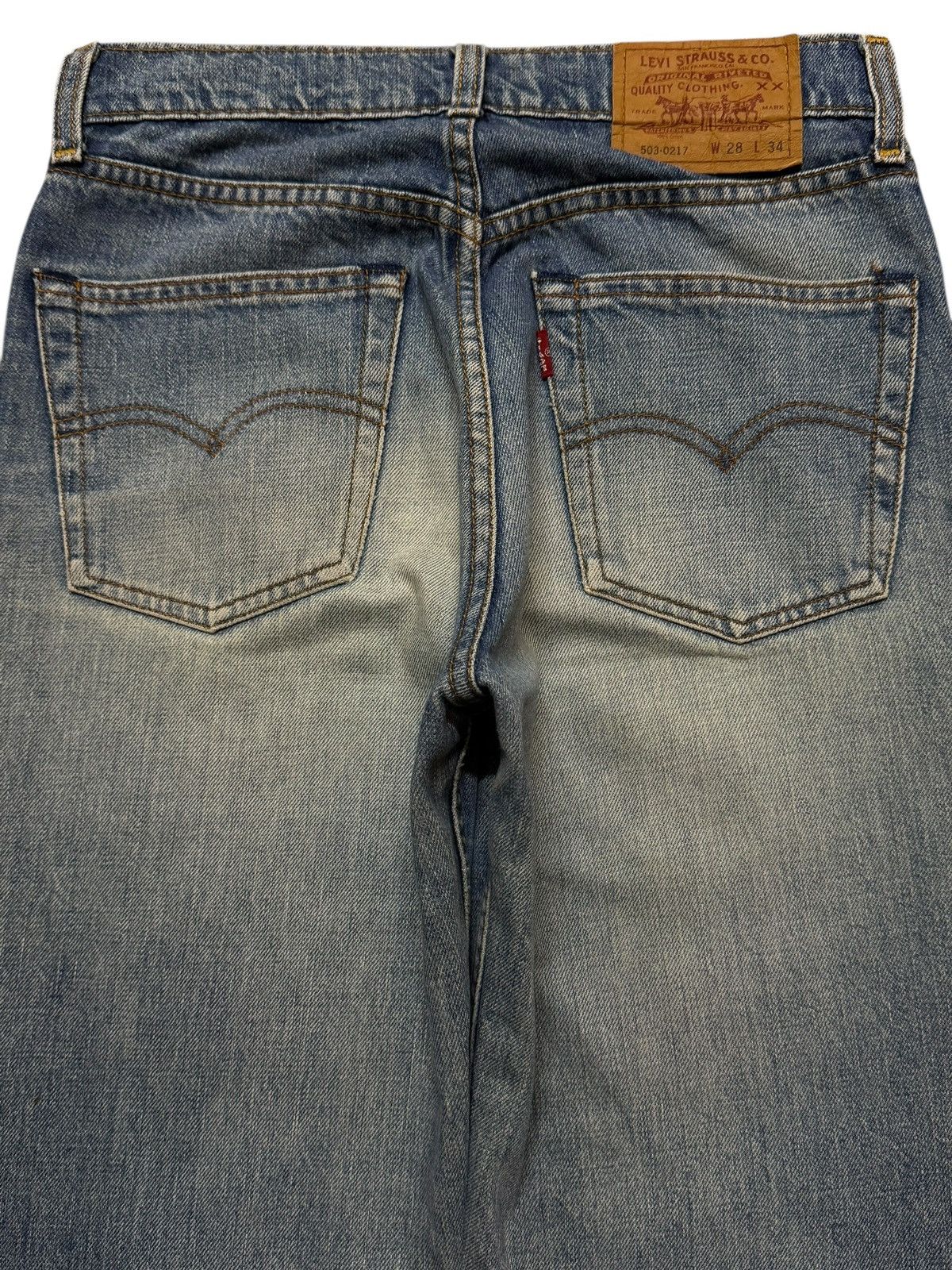 Levi's Vintage Levis 503 Classic Blue Faded Wash Distress Straight Size US 28 / EU 44 - 4 Thumbnail