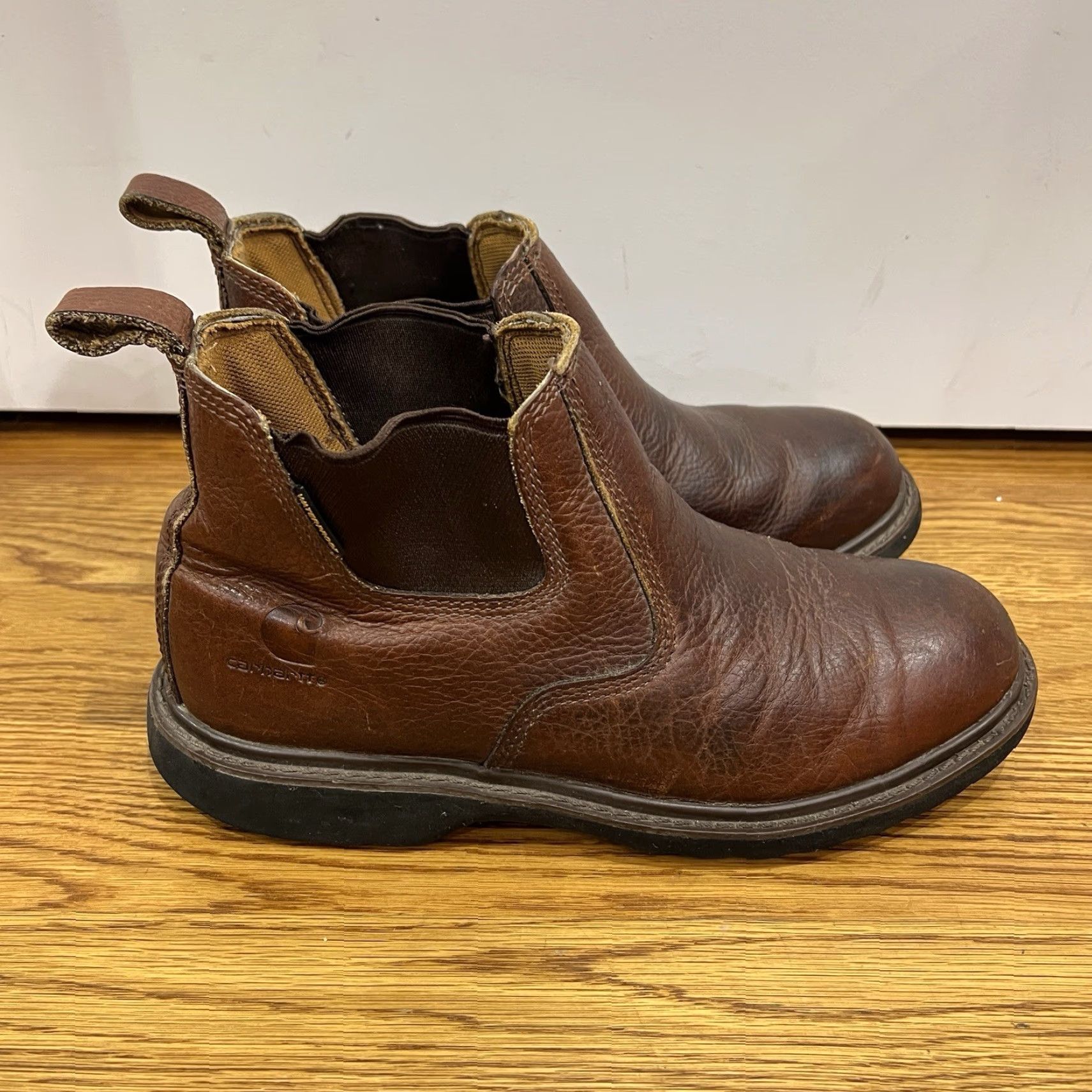 Carhartt Carhartt Boots Men’s 8.5 M Brown Waterproof Romeo Work Slip On CMS4100 Soft Toe - Work Boots, Men, Brown, Waterproof, Slip-On, Leather Upper, 8.5 M Size US 8.5 / EU 41-42 - 2 Thumbnail