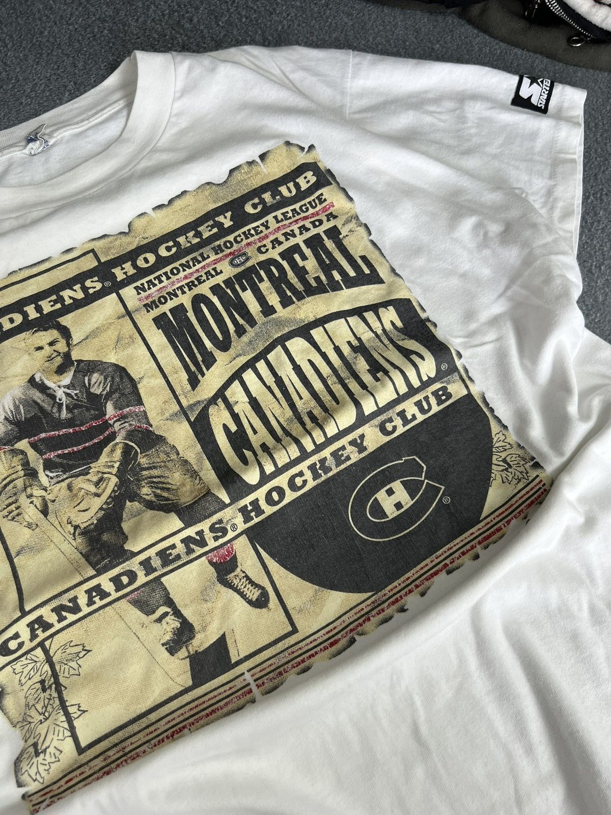 Starter Montreal Canadiens Vintage White Starter T-Shirt Tee Size US M / EU 48-50 / 2 - 5 Thumbnail