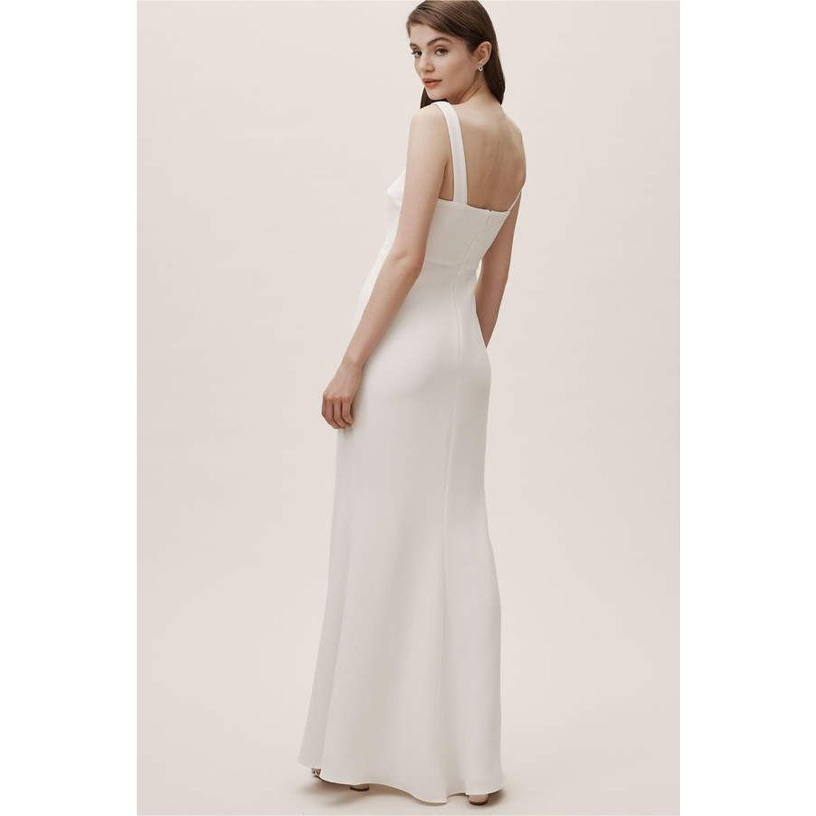 Anthropologie New BHLDN Adena Crepe Dress $198 Maxi SIZE 4 Ivory Size S / US 4 / IT 40 - 3 Thumbnail