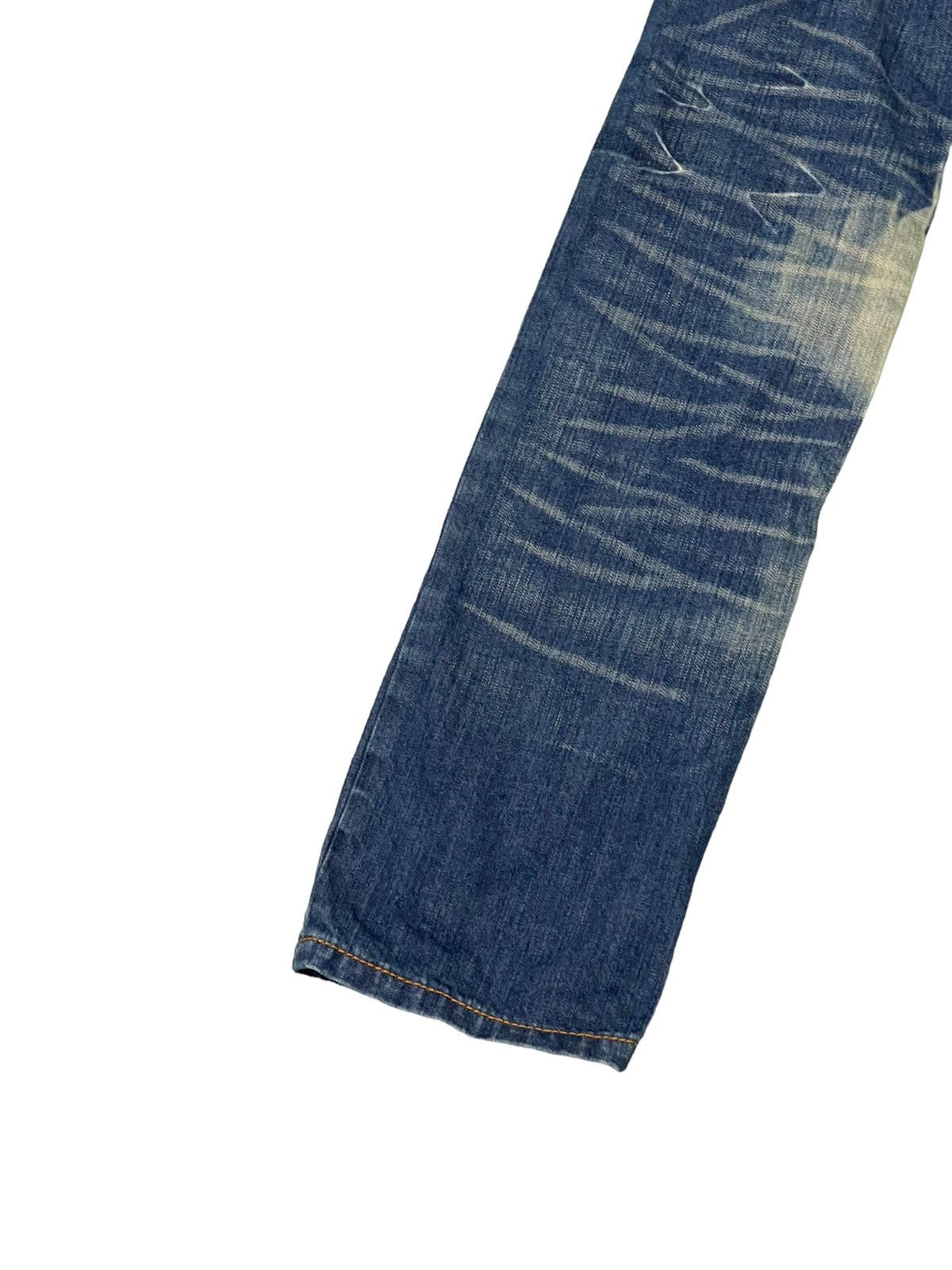 Japanese Brand Suspender Jeans Genoese Distres Low Rise Slim 7🟦5 Size US 28 / EU 44 - 16 Thumbnail