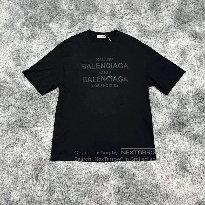 Balenciaga Balenciaga Washed Logo Short Sleeve T. Size US S / EU 44-46 / 1 - 1 Thumbnail