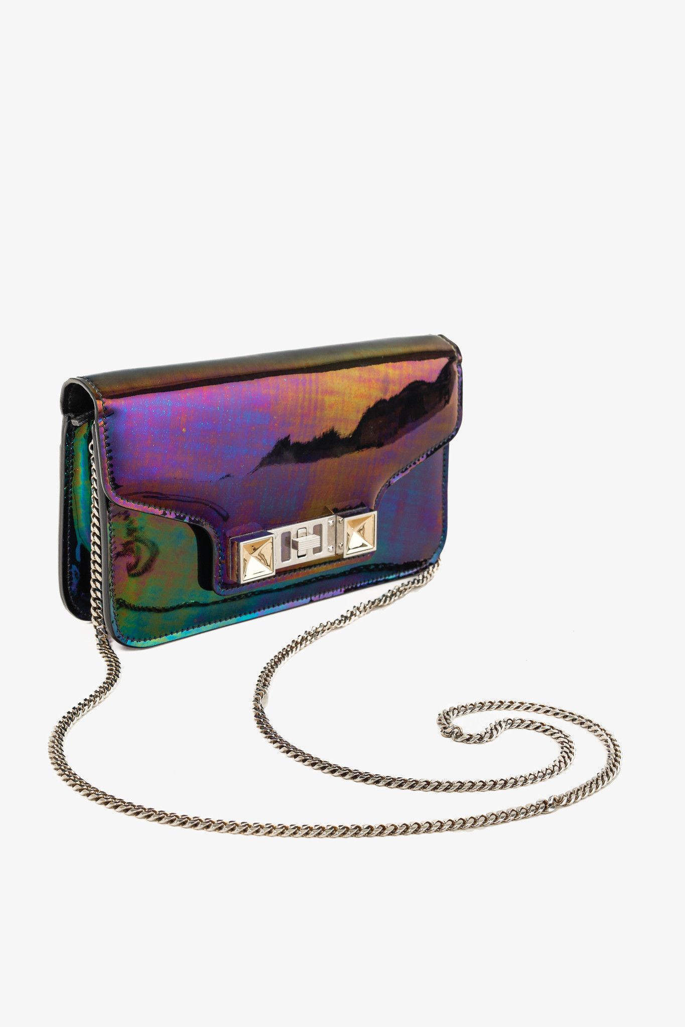 Proenza Schouler Proenza Schouler PS11 Oil Slick Leather Chain Wallet Size ONE SIZE - 6 Thumbnail