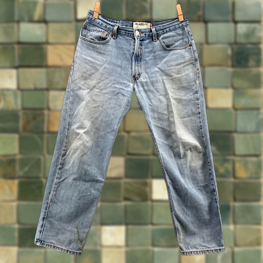Levi's VINTAGE Levis 550 Jeans Mens 34x28 Blue Straight Washed Denim Pants 90s Baggy Skate Y2K Men Jeans Size US 34 / EU 50 - 1 Thumbnail