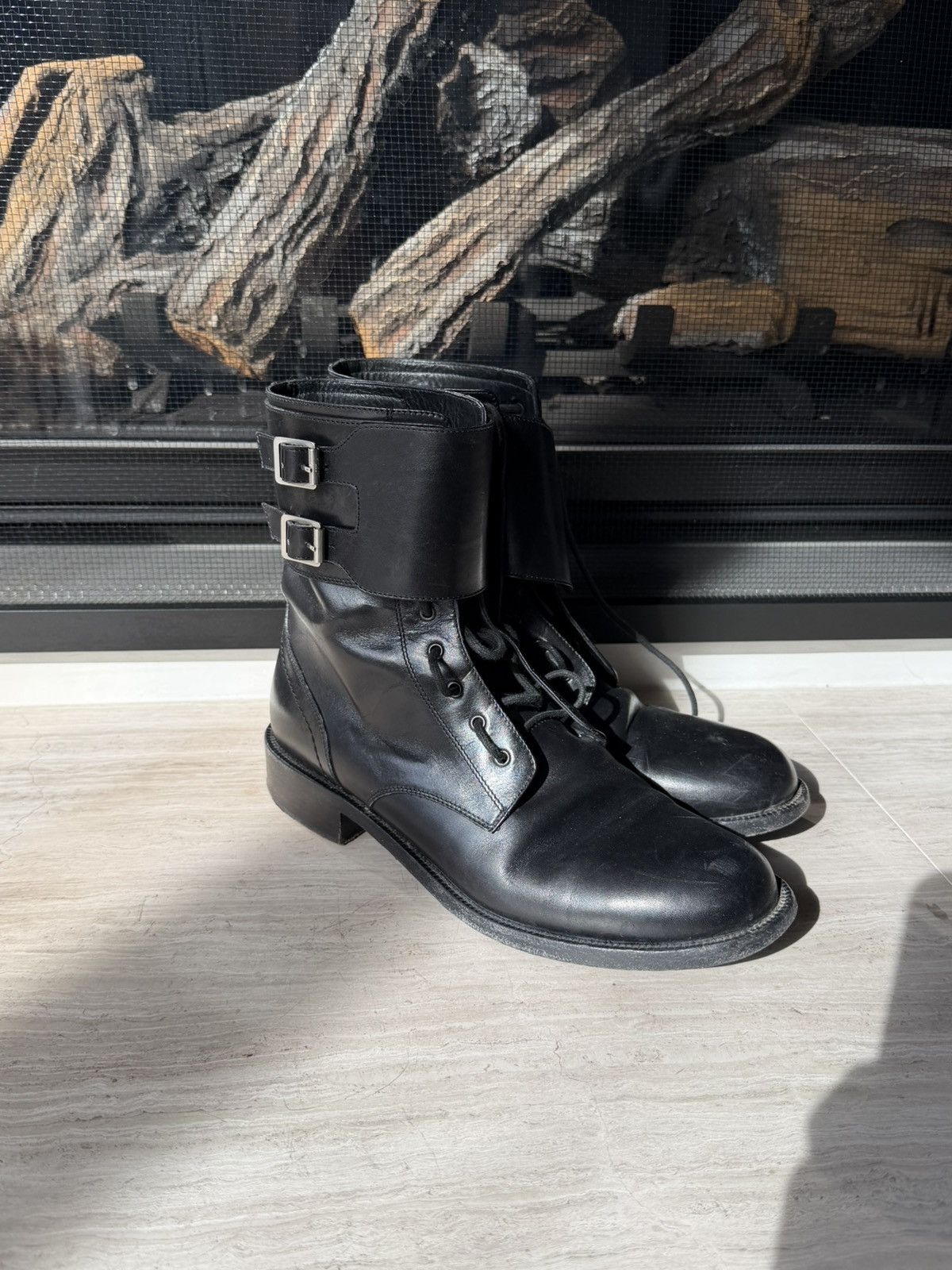 Saint Laurent AW13 FW13 Belt Buckle Boots
