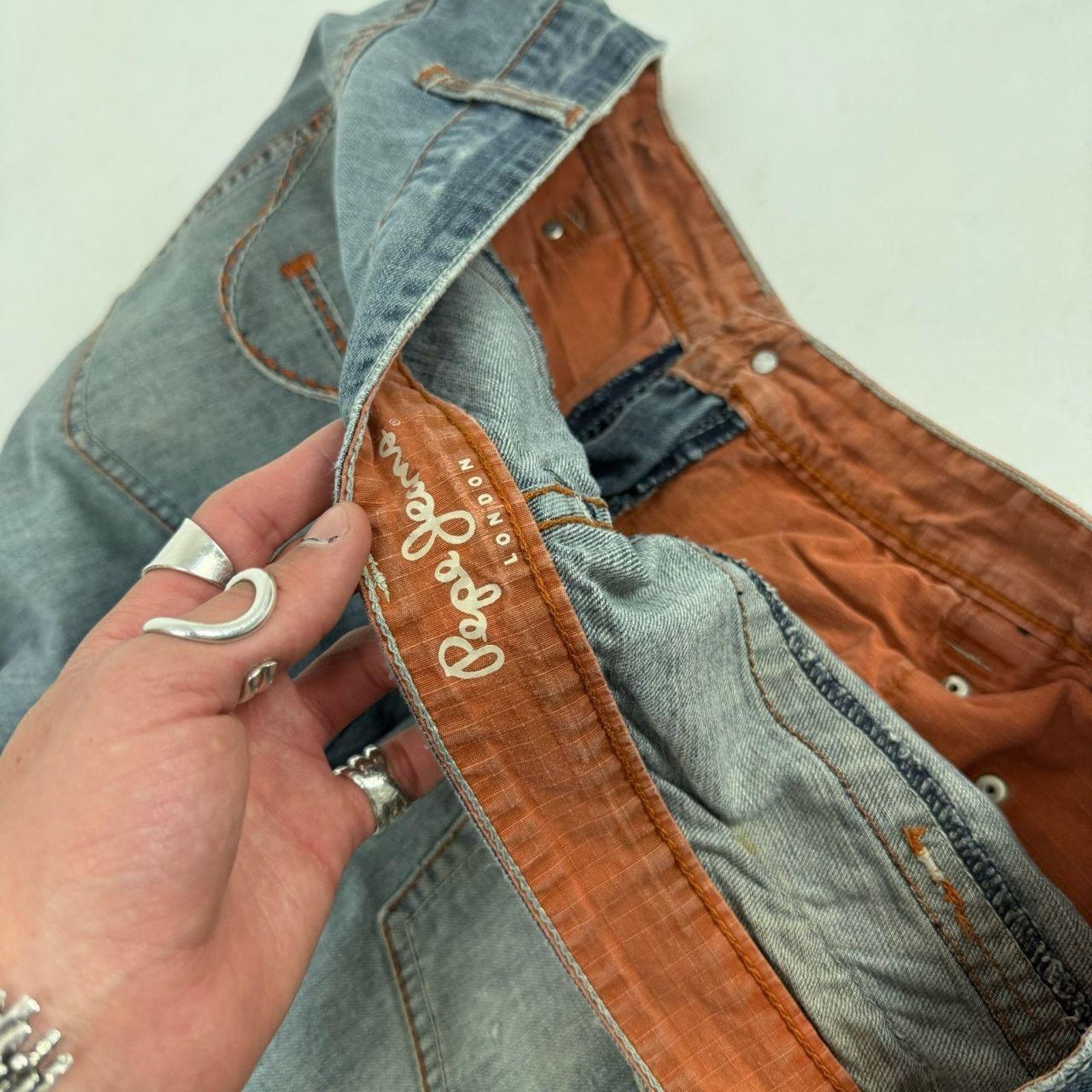 JNCO × Pepe Jeans × Vintage Vintage y2k faded embroidered stonewash baggy pepe rare jean Size US 42 / EU 58 - 6 Thumbnail