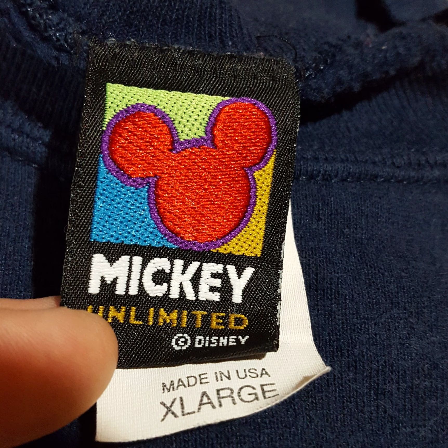 Mickey Unlimited VINTAGE Mickey Unlimited Sweatshirt XL Crewneck Pullover Blue Embroidered 90s Cartoon USA Men Size US XL / EU 56 / 4 - 6 Thumbnail