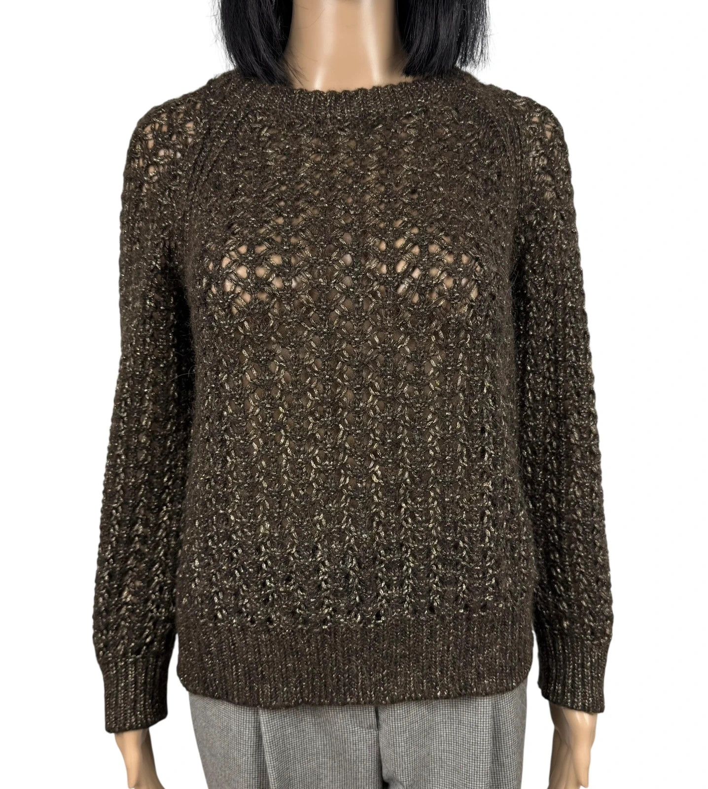Massimo Dutti Massimo Dutti Wool Alpaca Woven Knit Sweater size XS Size XS / US 0-2 / IT 36-38 - 2 Thumbnail