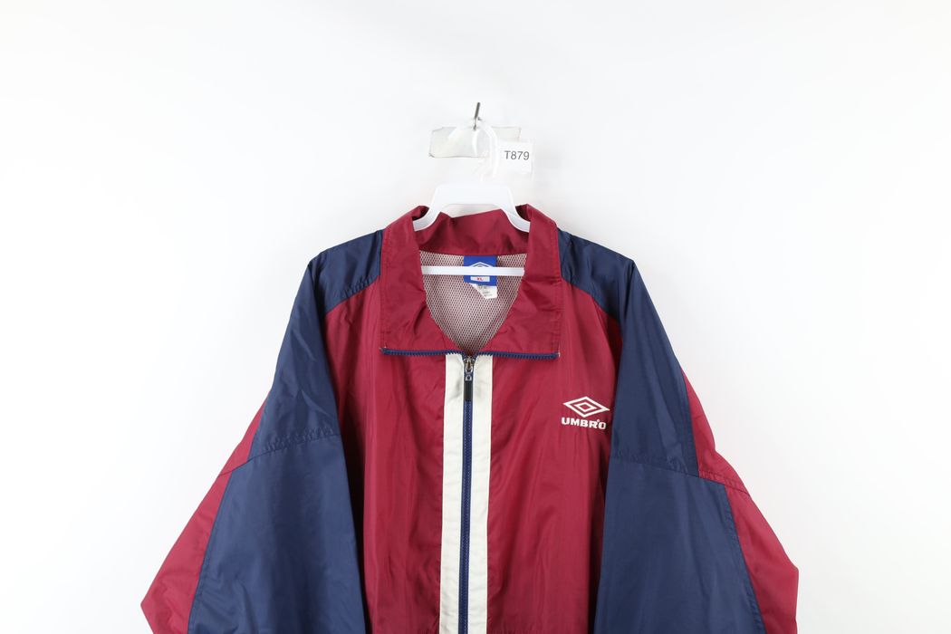 Vintage Vintage 90s Umbro Block Soccer Windbreaker Jacket Nylon