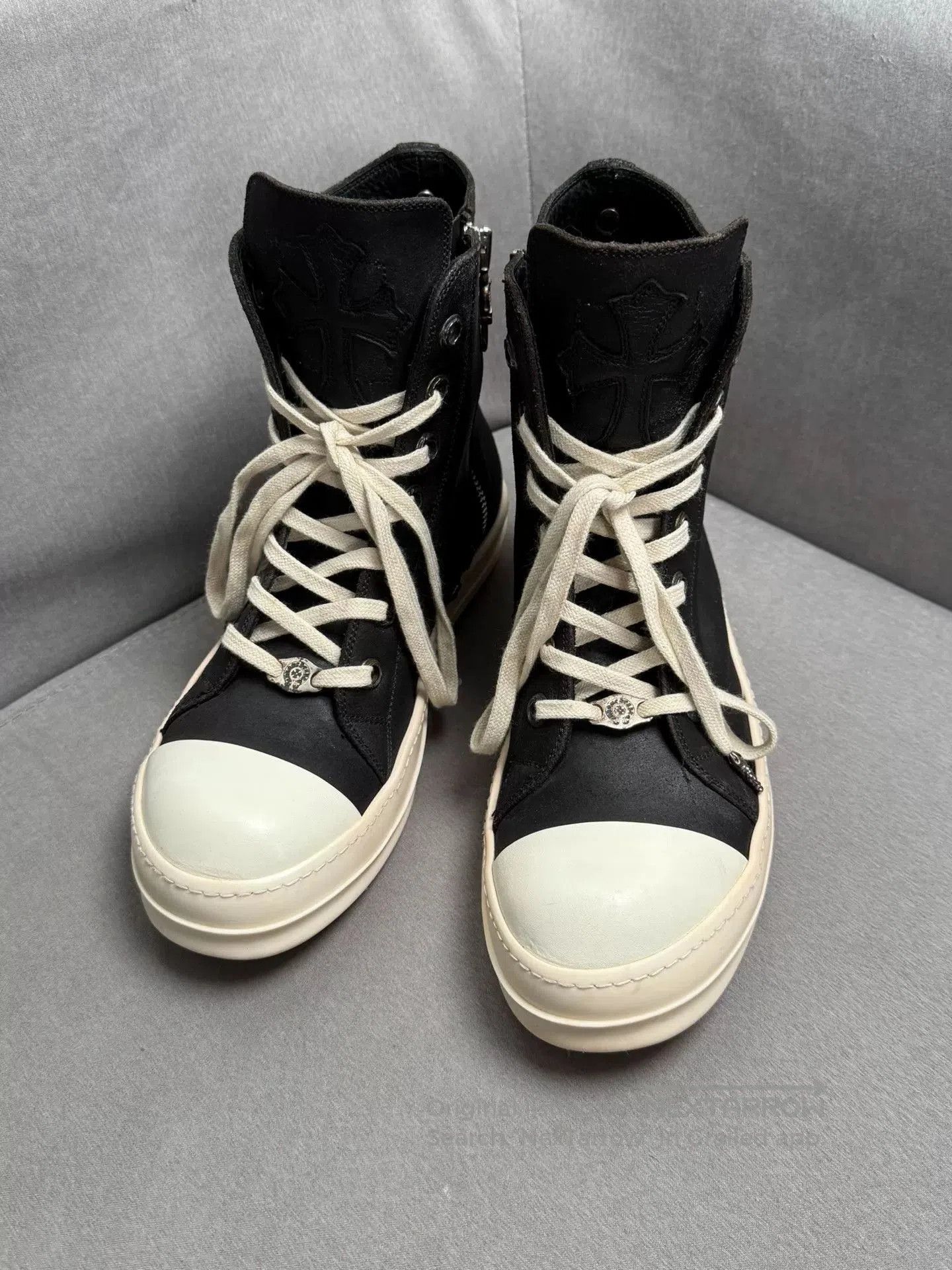 Rick Owens rick owens chrome hearts high. Size US 9 / EU 42 - 3 Thumbnail