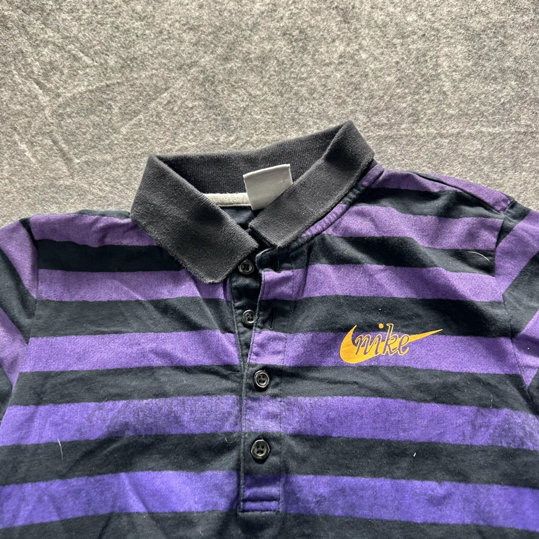 Nike Nike Polo Shirt Womens M Purple Black Stripe Short Sleeve Collared Top Size M / US 6-8 / IT 42-44 - 6 Thumbnail
