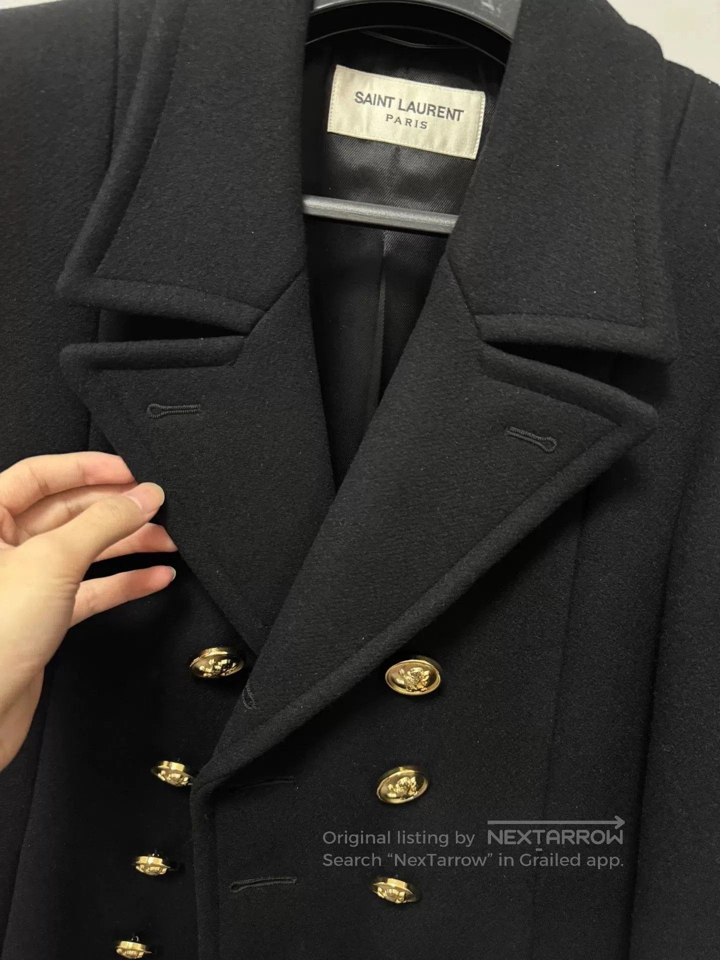 Saint Laurent Paris Saint Laurent Double-Breasted Coat. Size US M / EU 48-50 / 2 - 4 Thumbnail