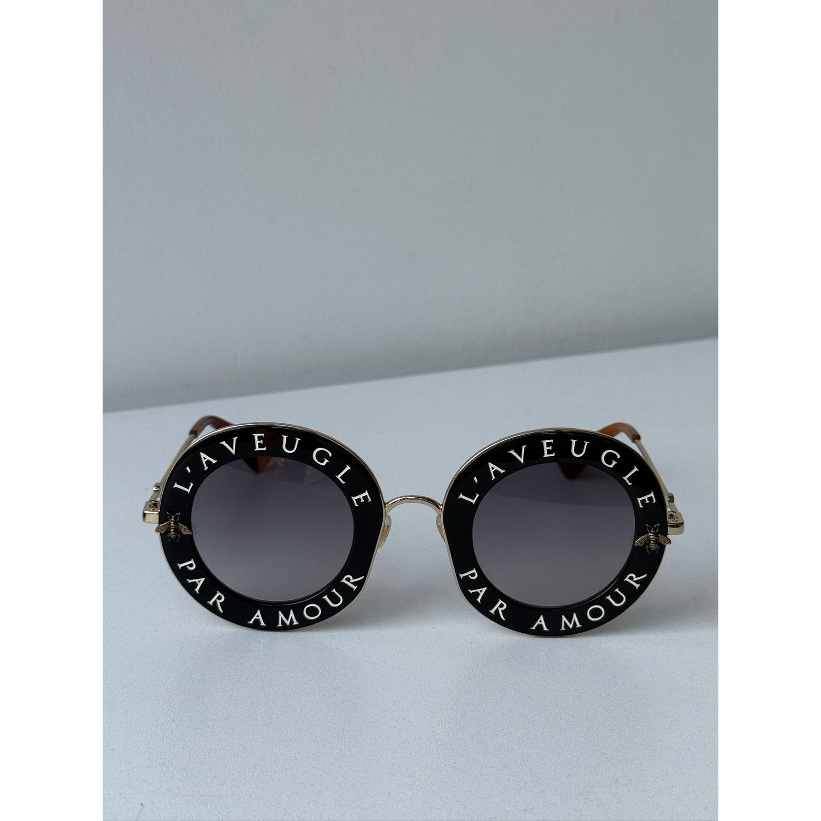 Gucci RARE! NEW Gucci GG0113S Blind for Love Black Sunglasses Size ONE SIZE - 6 Thumbnail