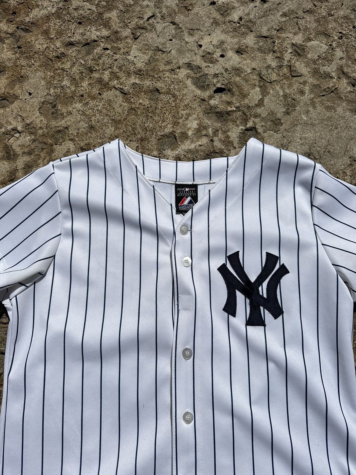 Majestic × New York Yankees Vintage 90s MLB New York Yankees Majestic Jersey Size US L / EU 52-54 / 3 - 3 Thumbnail