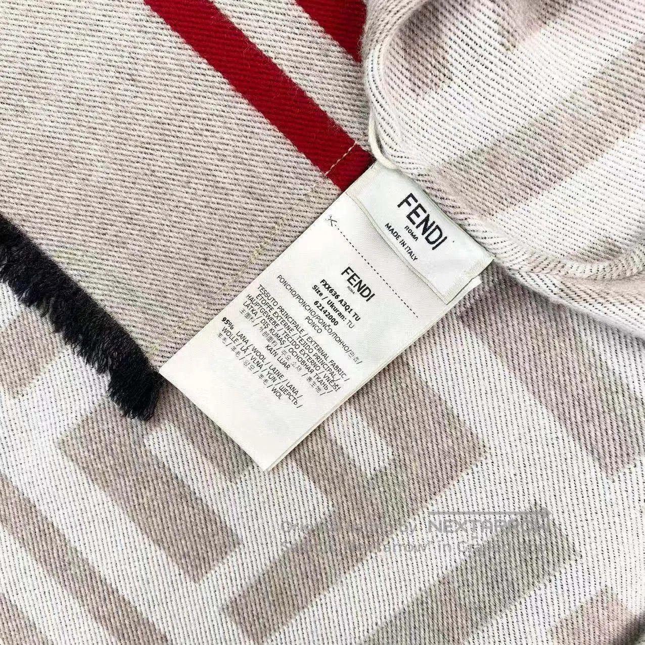 Fendi Fendi Old flowers are printed with wool shawls| Size ONE SIZE - 4 Thumbnail
