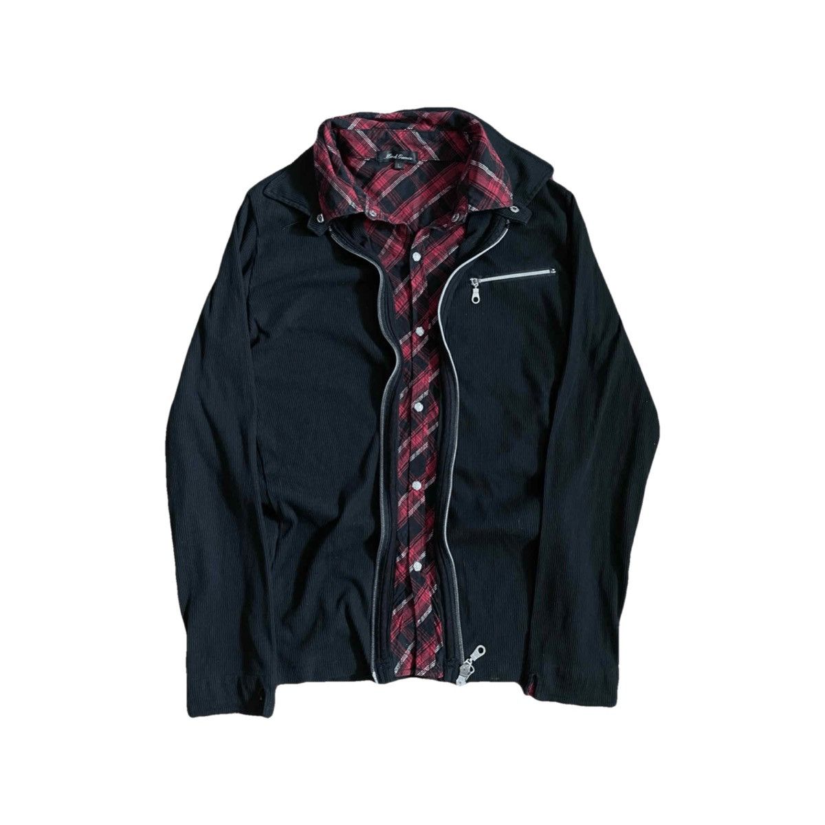 2000s Japanese archive docking zip up sweater vkei style