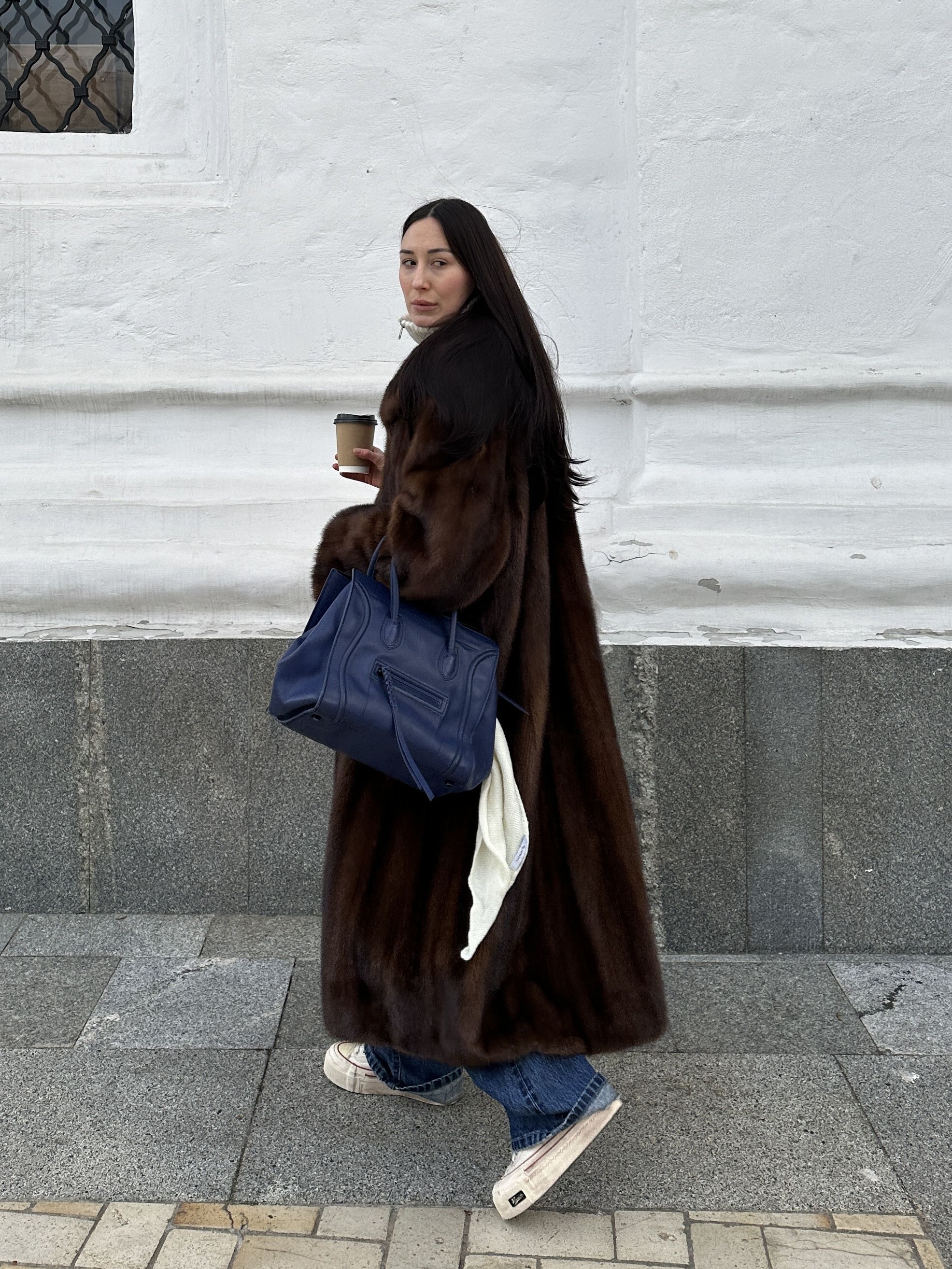Vintage Long Mink Fur Coat Size M / US 6-8 / IT 42-44 - 2 Thumbnail