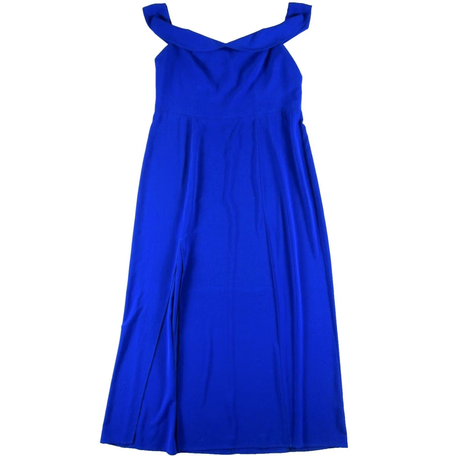 Show Me Your MuMu Show Me Your MuMu Royal Blue Off Shoulder Cap Sleeve Long Maxi Dress 3XL Size XXL / US 16-18 / IT 52-54 - 2 Thumbnail
